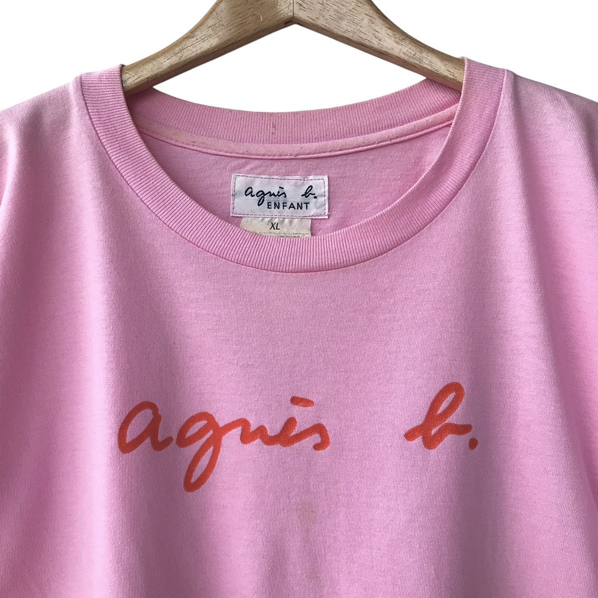 Designer × agnes b. Agnes B. Enfant Paris Vintage Girls Small Logo Pink Tee Size XL / US 12-14 / IT 48-50 - 3 Thumbnail