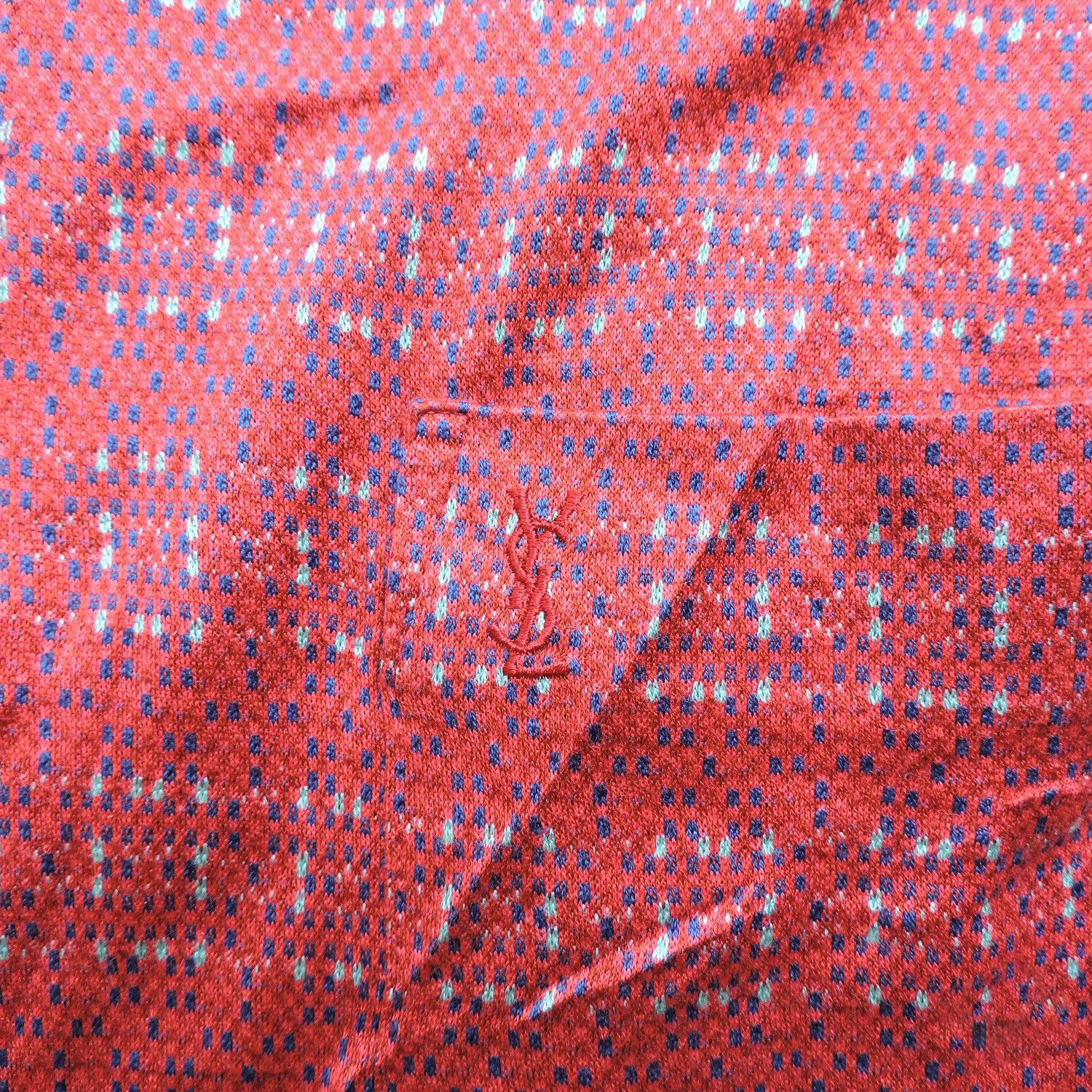 Yves Saint Laurent YVES SAINT LAURENT SQUARE PATTERNS POLO SHIRT Size US L / EU 52-54 / 3 - 5 Thumbnail