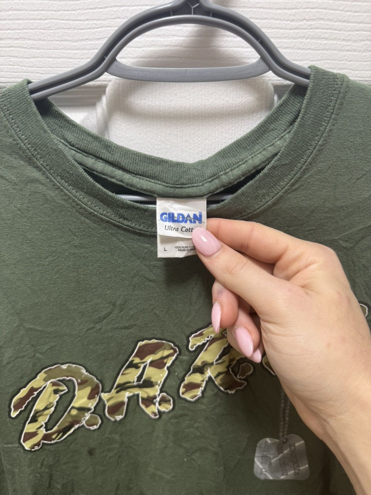 D.A.R.E DARE Anti Drug RealTree Military Dog Tag Gildan Vintage Size US L / EU 52-54 / 3 - 3 Thumbnail
