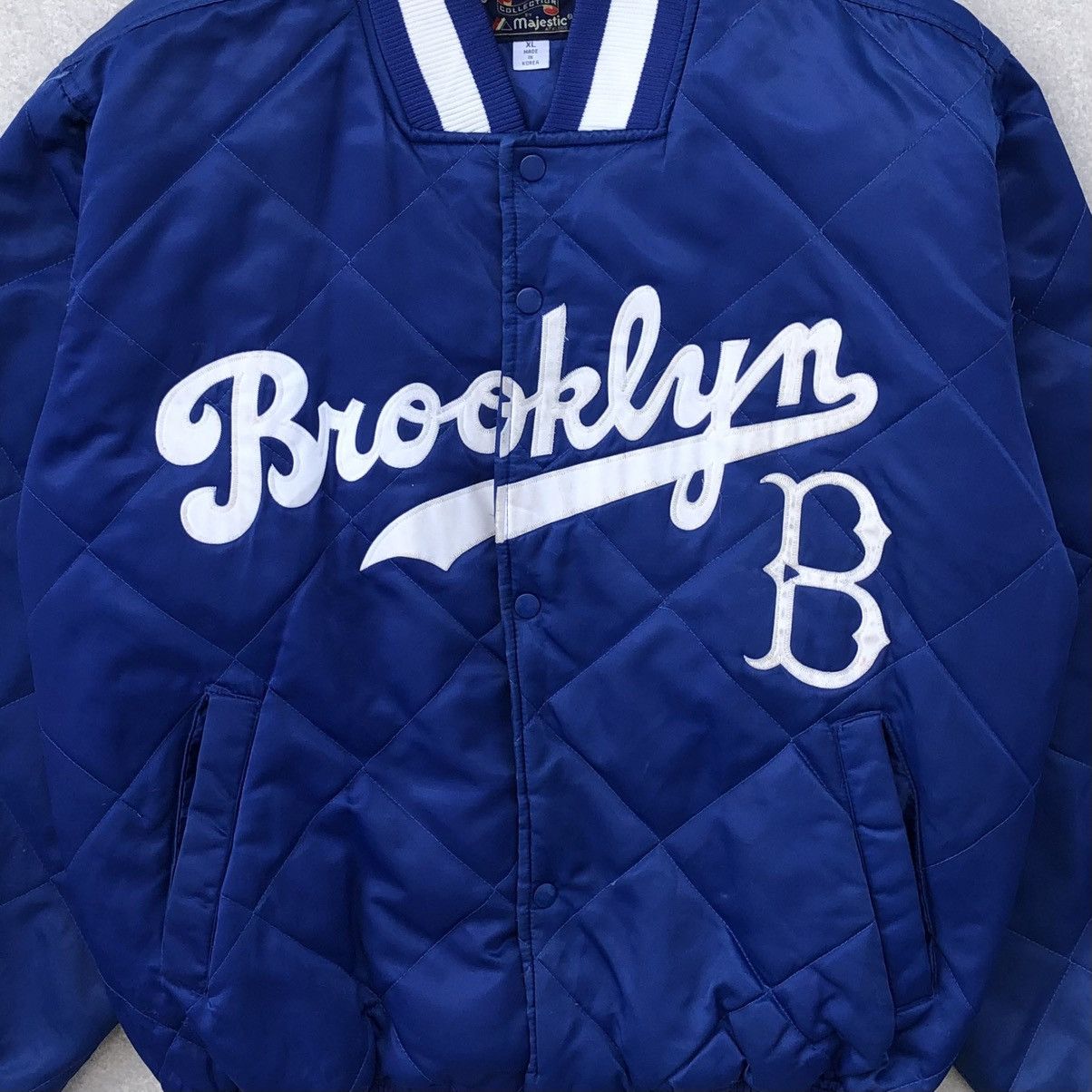 Cooperstown Collection VTG Brooklyn Cooperstown by Majestic Quilted Bomber Jacket Size US XL / EU 56 / 4 - 2 Thumbnail