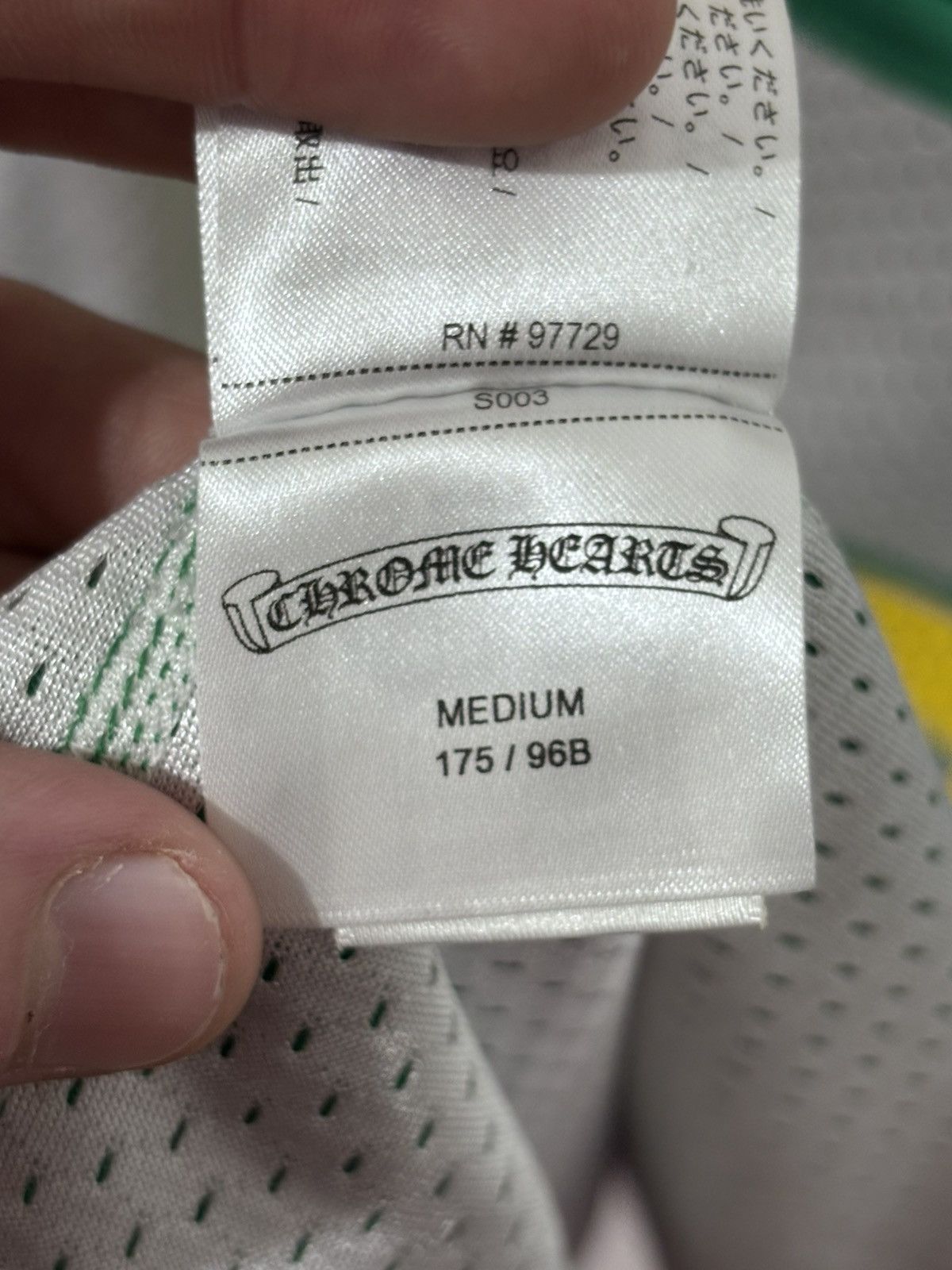 Chrome Hearts Chrome Hearts Basketball Mesh Jersey Green/Yellow Size US M / EU 48-50 / 2 - 16 Thumbnail