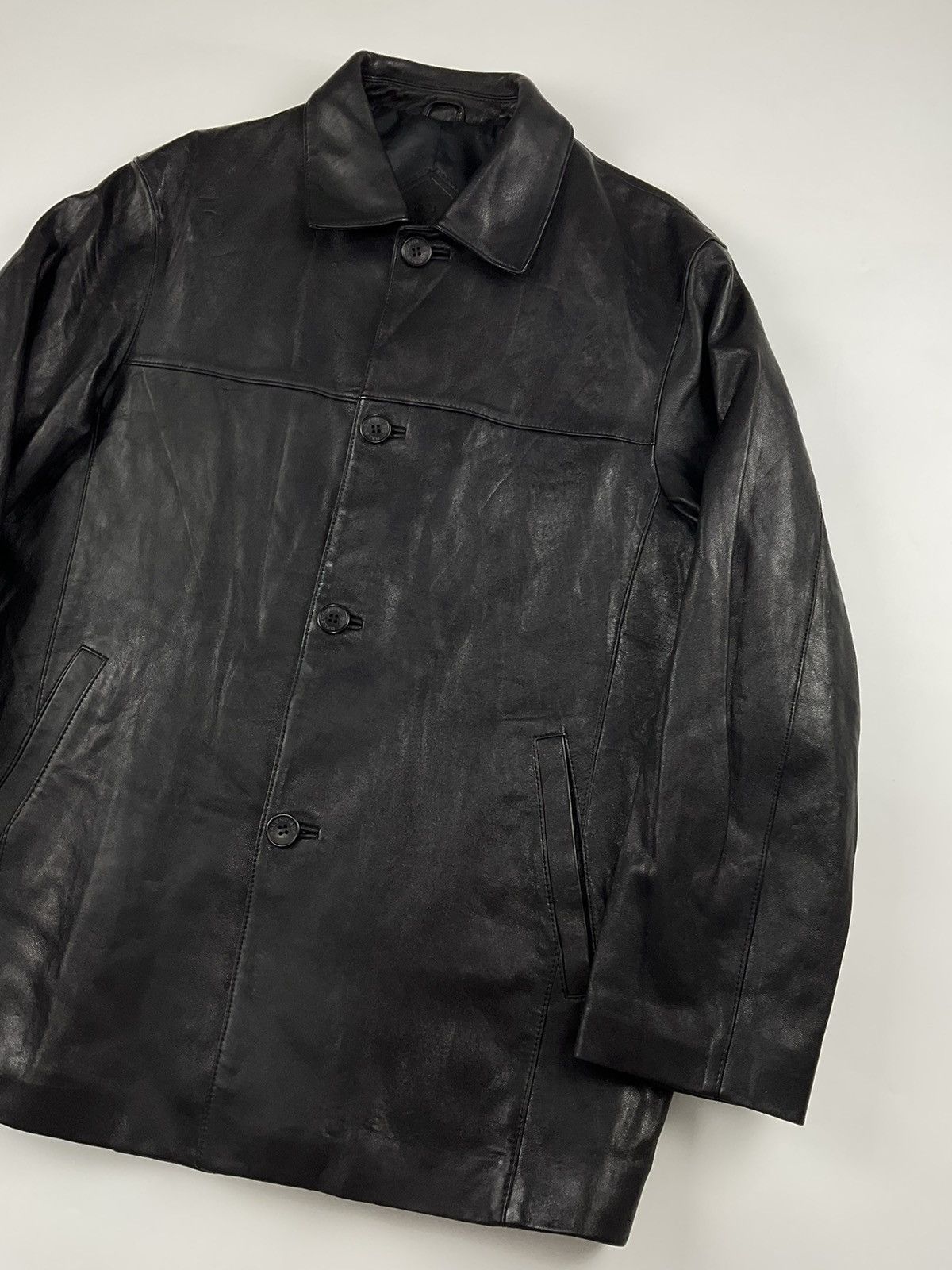 Balenciaga Vintage Balenciaga Leather Jacket Size US XL / EU 56 / 4 - 5 Thumbnail