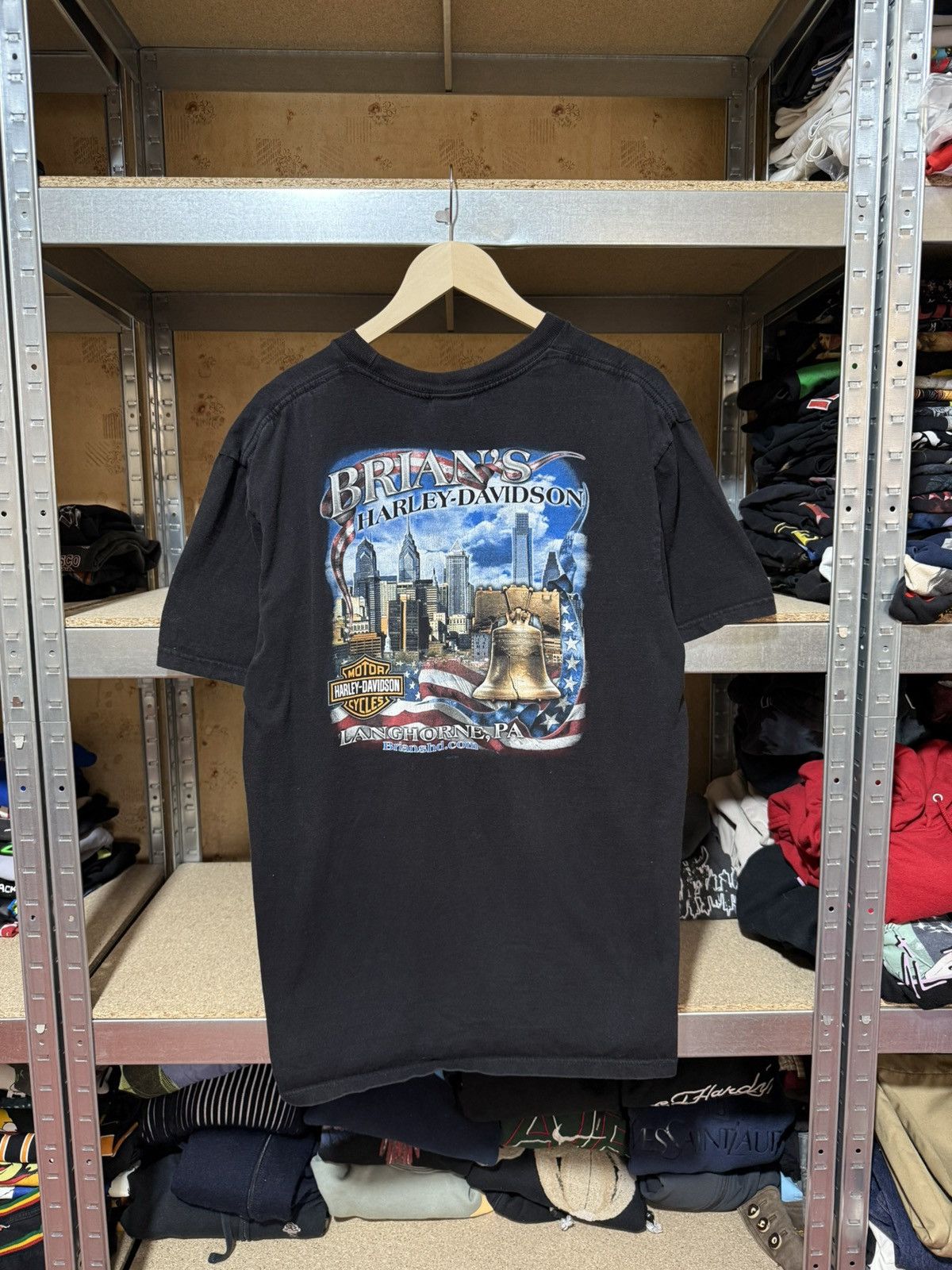 Harley Davidson × Vintage Vintage 2012 Harley Davidson Brian’s Pig Biker Retro T-Shirt Size US L / EU 52-54 / 3 - 2 Thumbnail