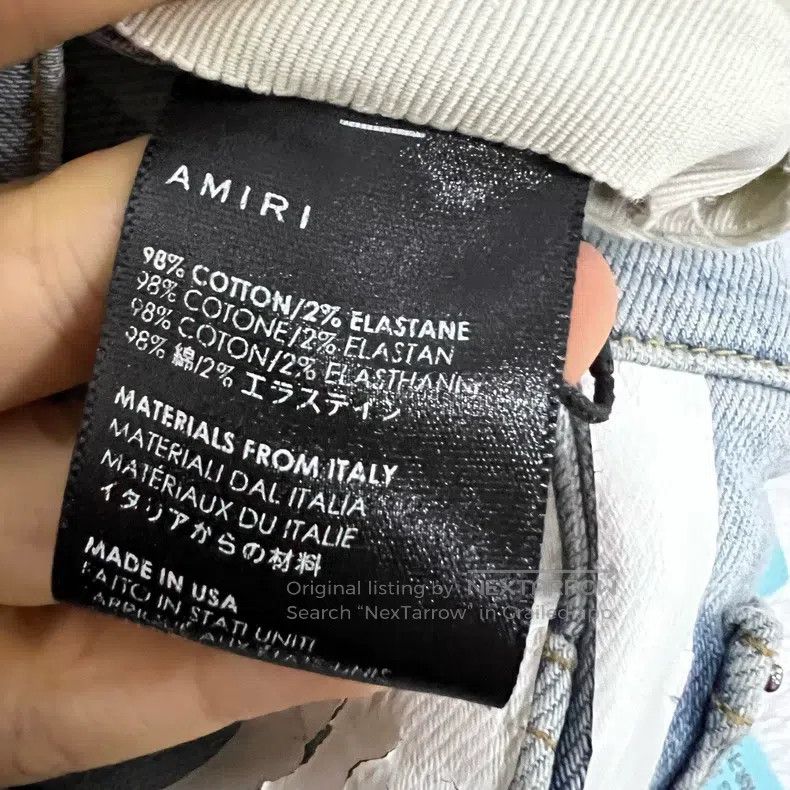 Amiri Amiri Size 30 Make old effect side striped jeans Size US 30 / EU 46 - 5 Thumbnail