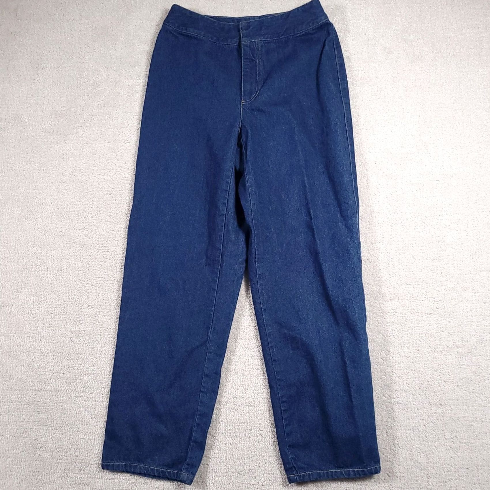 Liz Claiborne VINTAGE Liz Claiborne Jeans Women's 8 Mid Rise Denim Hook & Eye Blue 80s 90s Mom Jeans Cargo Pockets Mens? Size 30" / US 8 / IT 44 - 2 Thumbnail