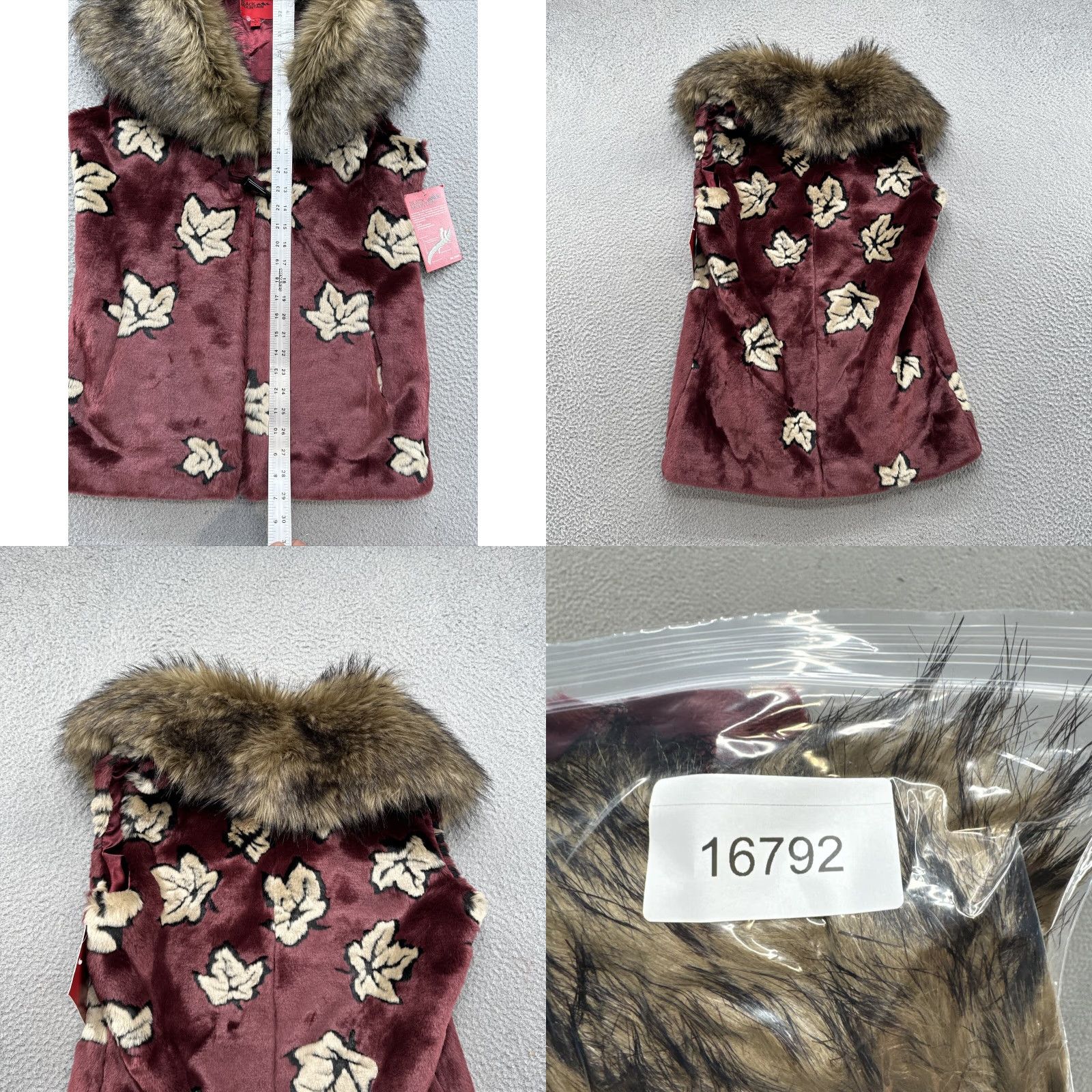 Vintage VINTAGE Black Mountain Vest Shirt Womens Small Black Mountain Faux Fur Trim Full Zip Sleeveless Vest Red Fur Trim New Size S / US 4 / IT 40 - 8 Thumbnail