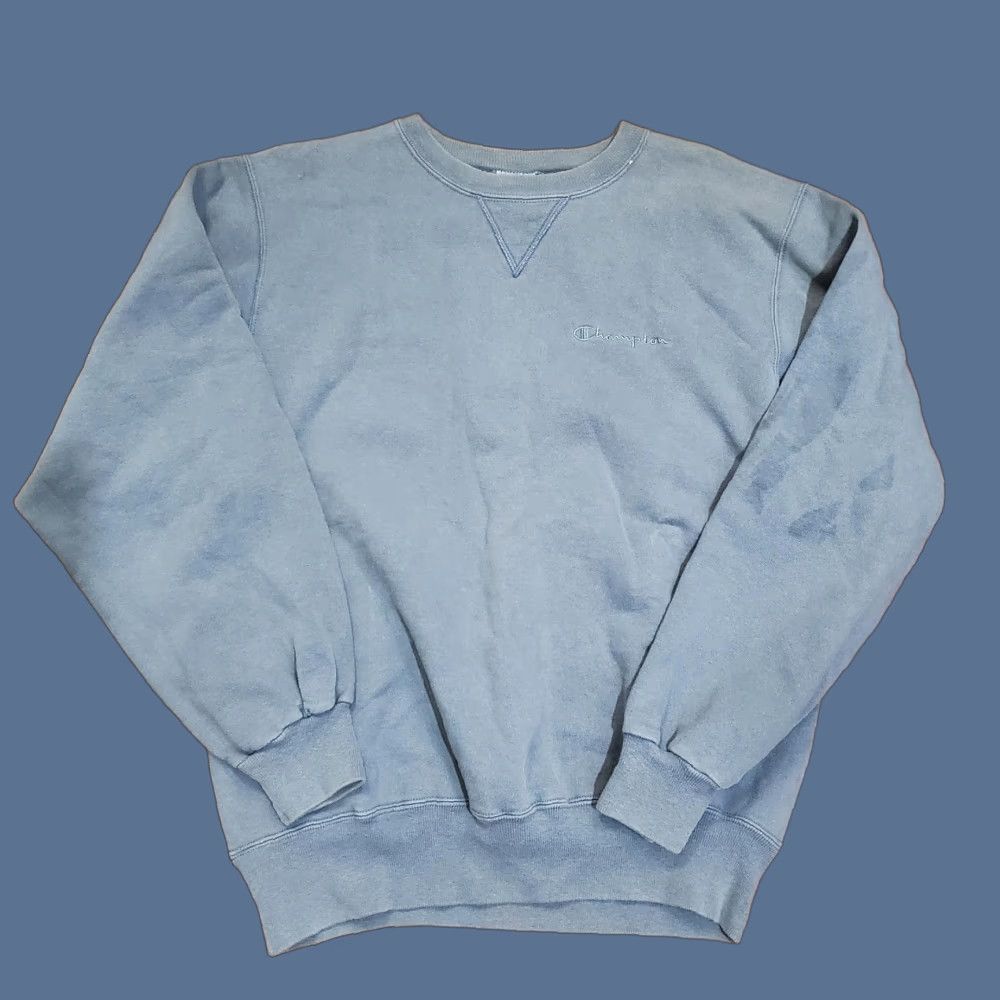 Champion Champion Sweatshirt Mens Medium Blue Embroidered Crewneck Pullover Athletic 90s Size US M / EU 48-50 / 2 - 1 Thumbnail