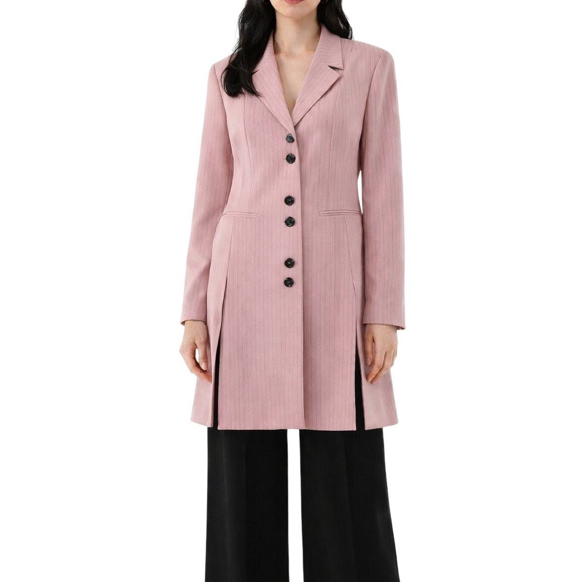 Vintage Justin Taylor Vintage Pink Stripe Blazer Jacket Size 6 Size M / US 6-8 / IT 42-44 - 1 Thumbnail
