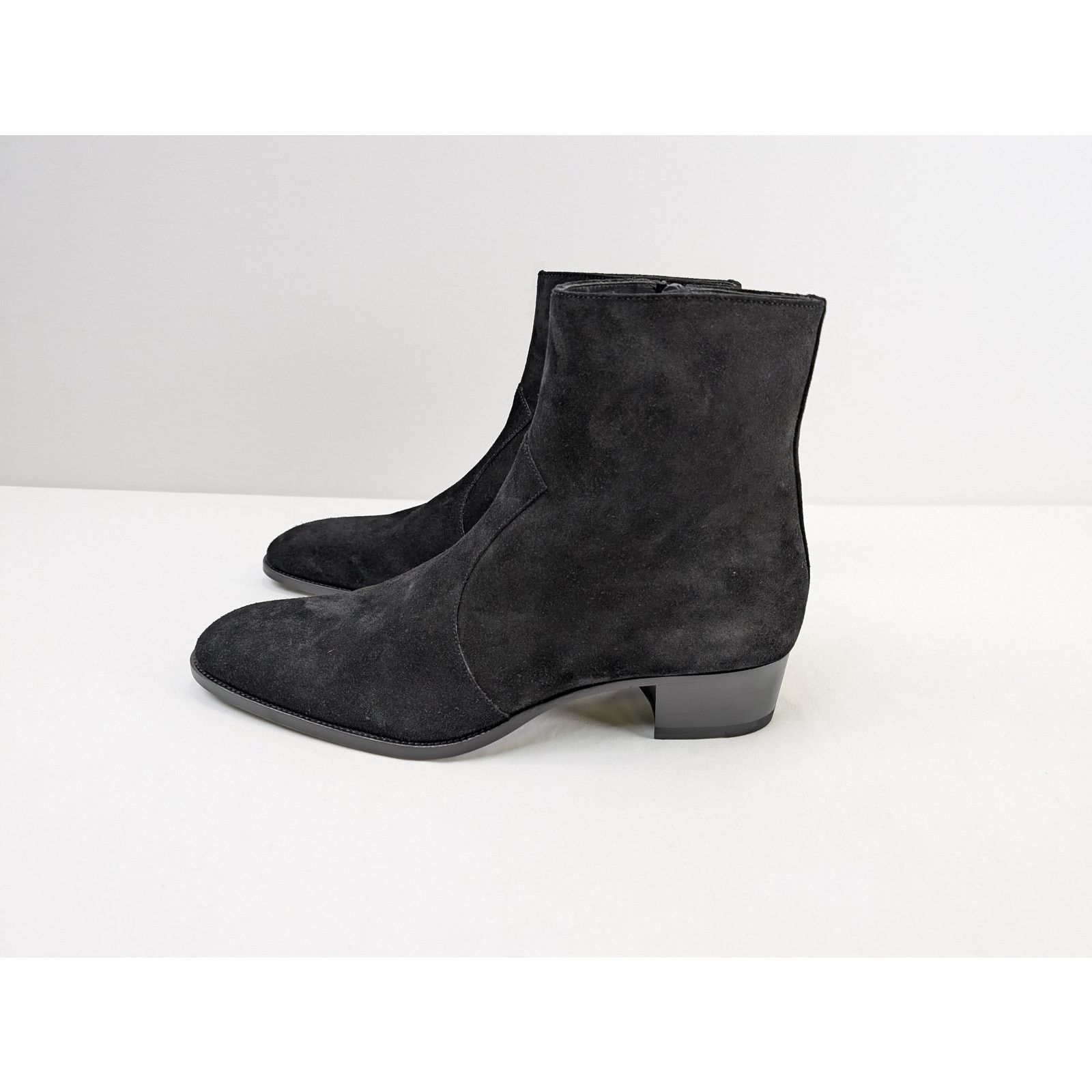 Saint Laurent Paris o1rshd1 Wyatt Chelsea Suede Boots in Black Size US 13 / EU 46 - 12 Thumbnail