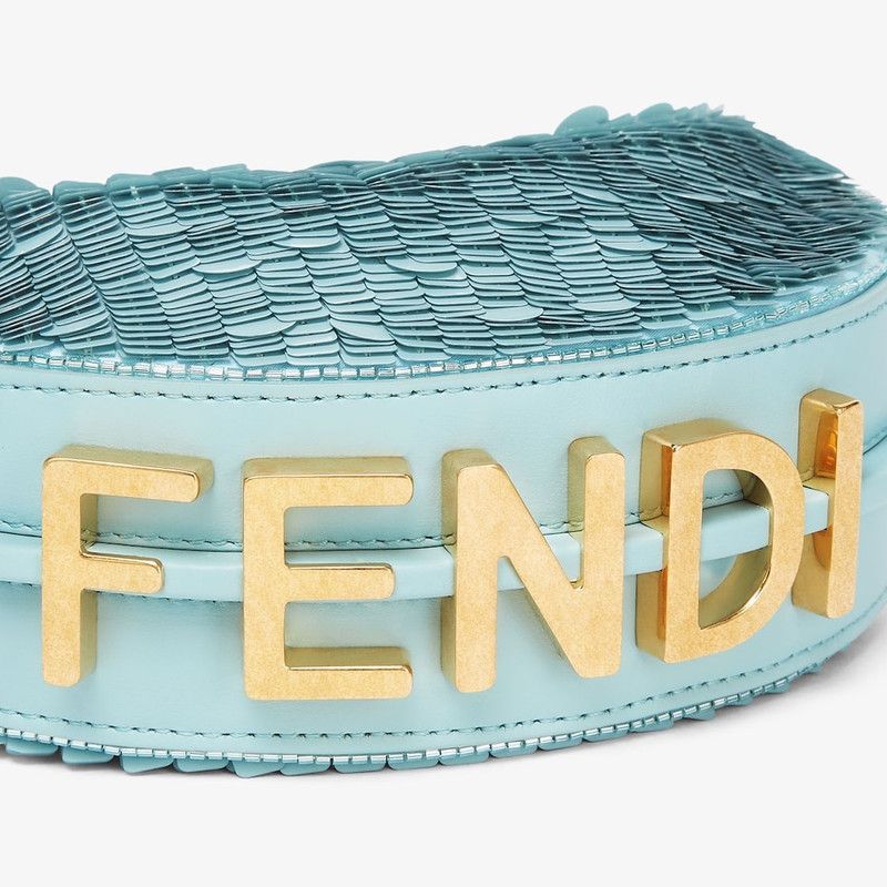 Fendi o1s1wg111225 Size:OS/Nano Fendighraphy in Light Blue Size ONE SIZE - 3 Thumbnail