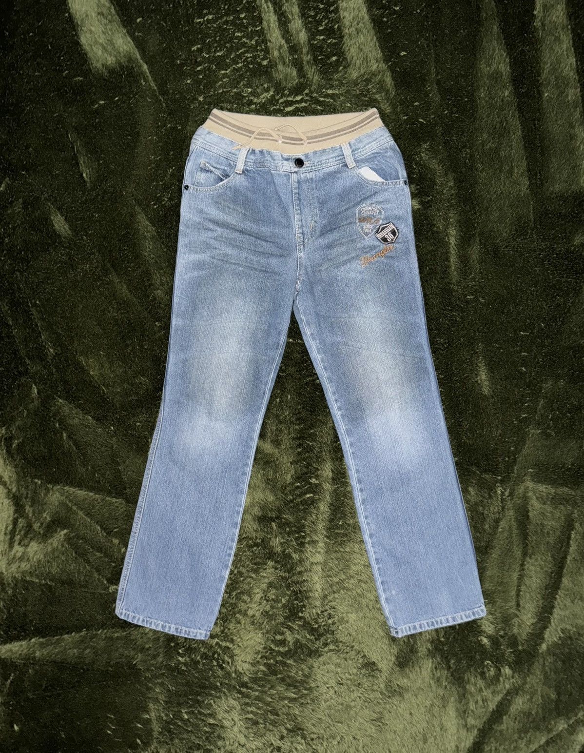 Wrangler [W32-33] Wrangler Japan Elastic embroidery Denim Size US 32 / EU 48 - 1 Thumbnail