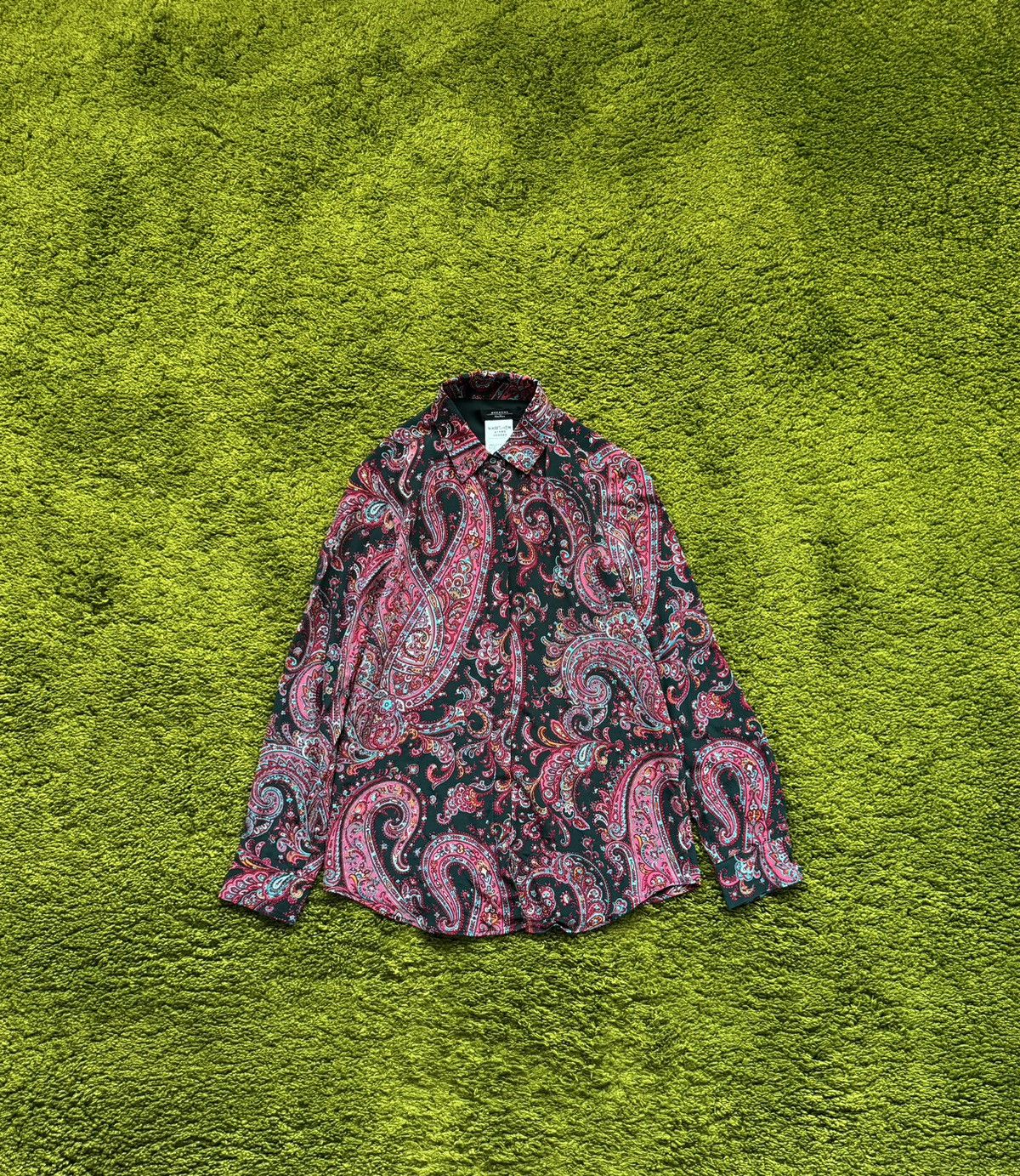 Max Mara × Weekend Max Mara Max Mara Weekend 100% silk graphic shirt blouse Size M / US 6-8 / IT 42-44 - 1 Thumbnail