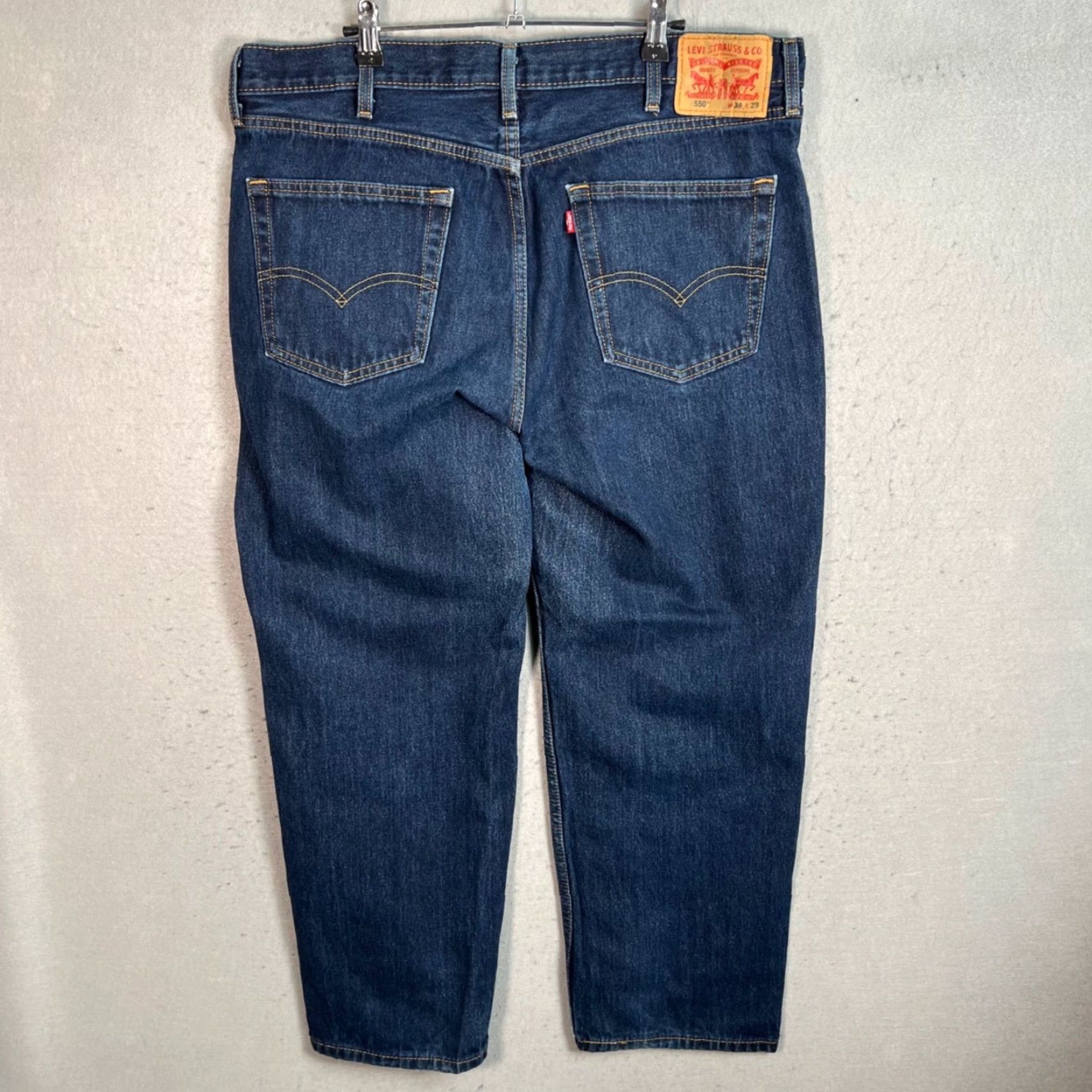 Levi's Levis 550 Jeans Mens 38 x 29 Relaxed Tapered Denim Blue Cotton 5-Pocket Logo Modern Fit Pants Size US 38 / EU 54 - 2 Thumbnail