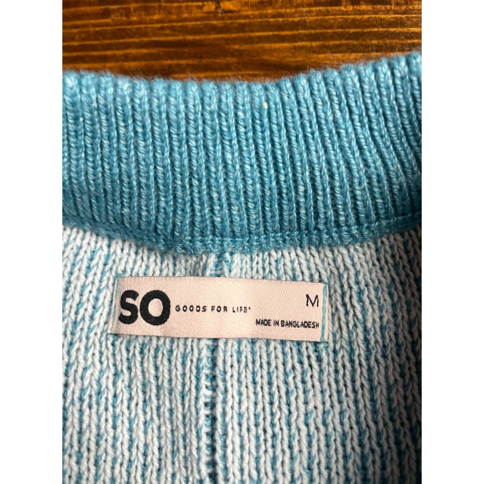 Vintage SO Sweater Women’s Medium Blue Crew Neck Pullover Knit Solid Vint? No vintage. Size M / US 6-8 / IT 42-44 - 6 Thumbnail