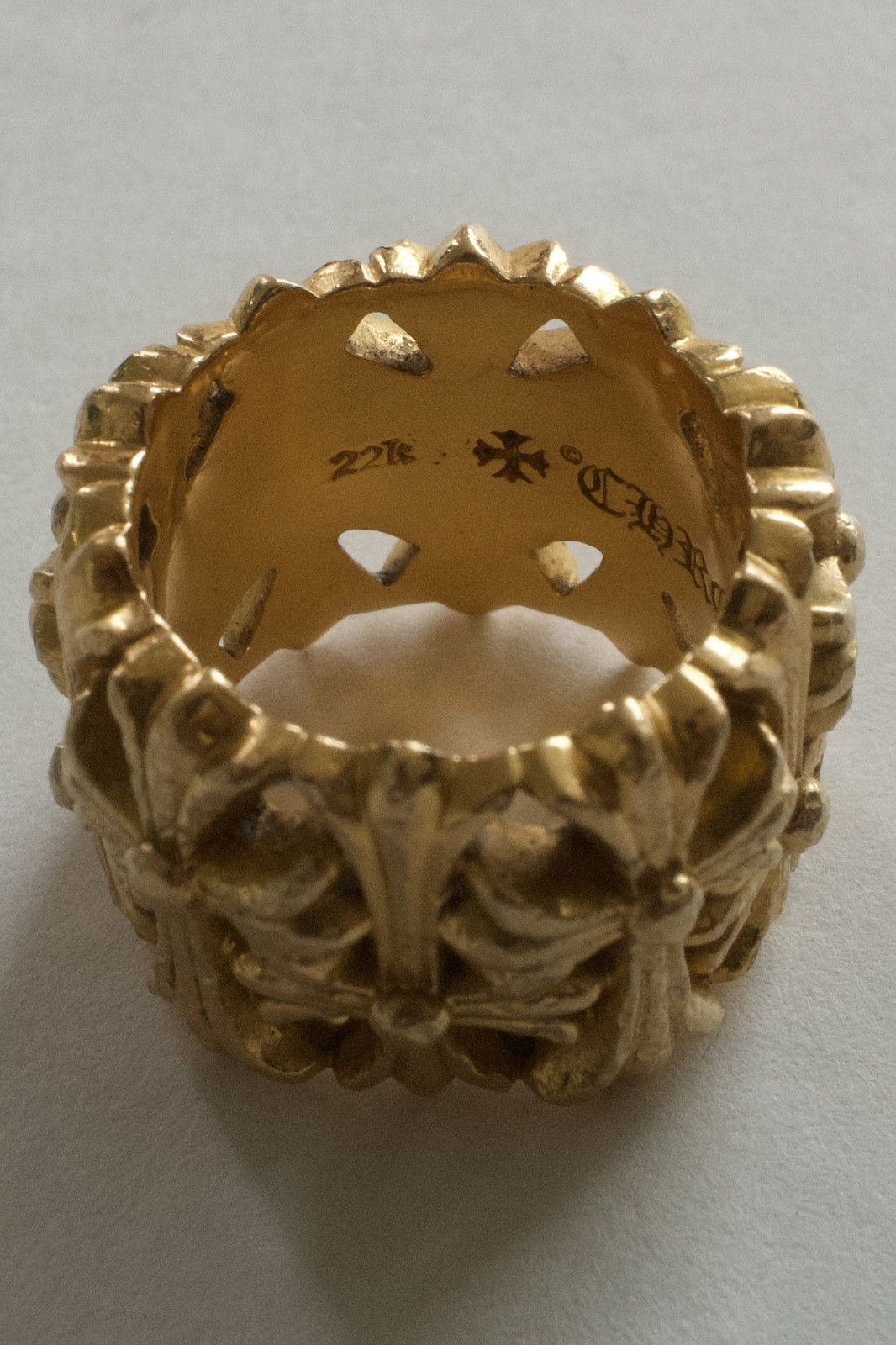 Chrome Hearts 22k Gold Cemetery Ring Size 6 Size ONE SIZE - 2 Thumbnail