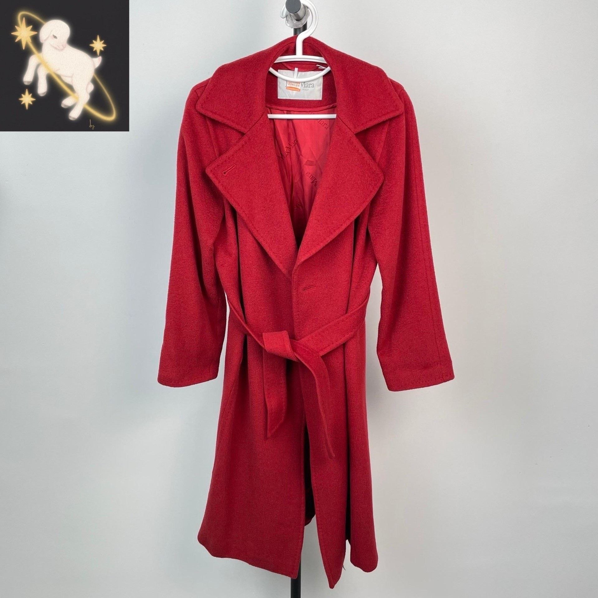 Max Mara Max Mara Long Red Coat 36 Women Size S / US 4 / IT 40 - 1 Thumbnail