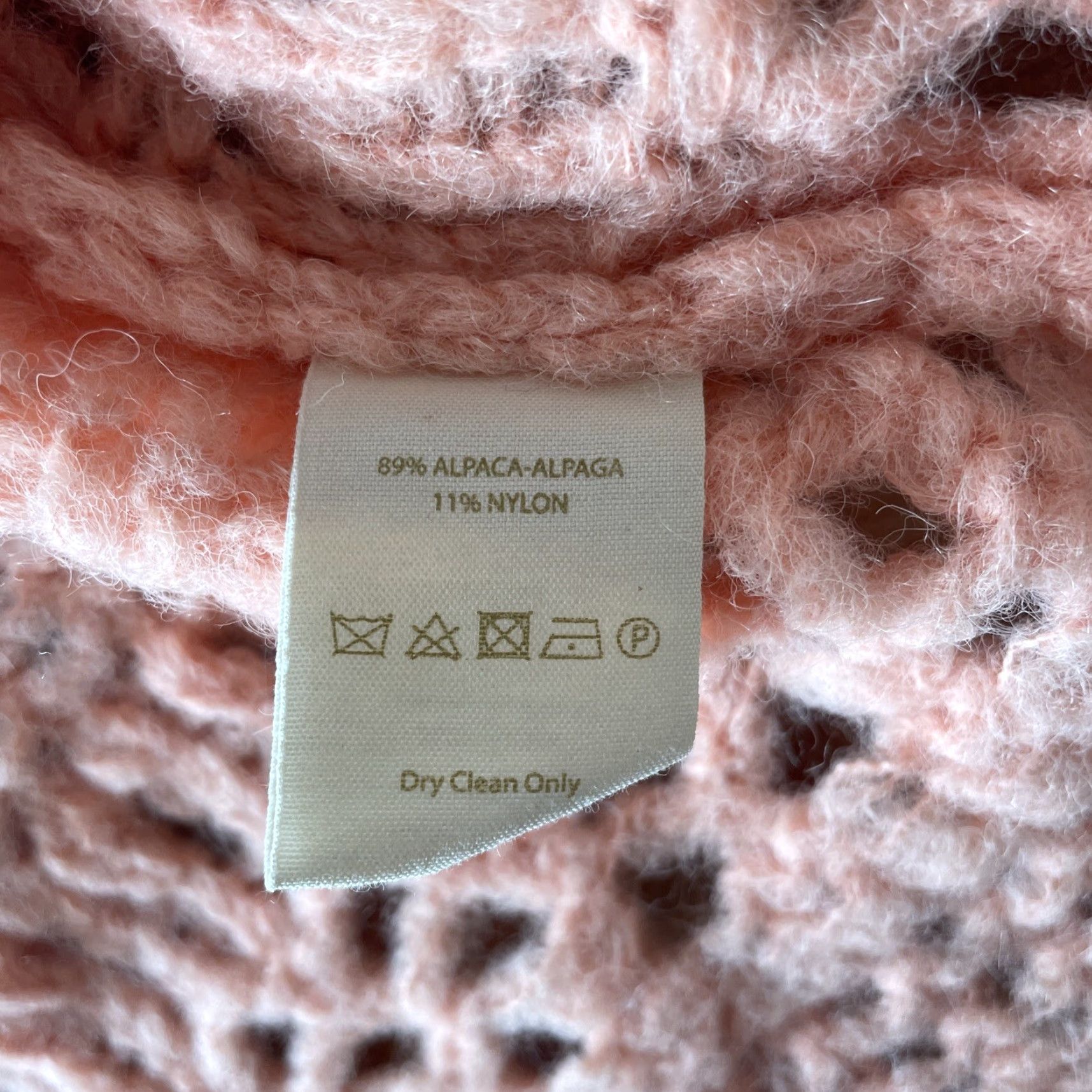 Free People Free People Alpaca Crochet Sweater Womens L Peach Balloon Sleeve Knit Pullover Boho Classic Size L / US 10 / IT 46 - 4 Thumbnail