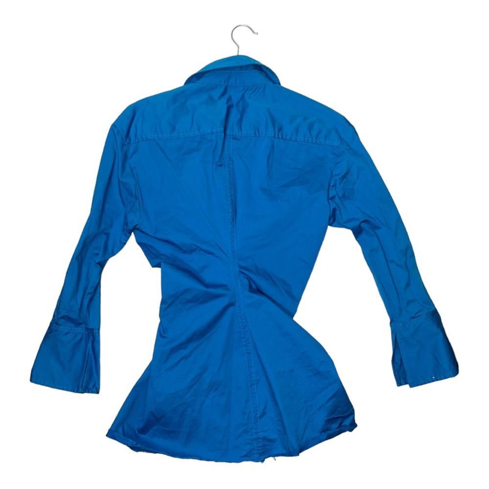 Zara Zara l Blue Raw Hem Shirt Dress Medium Size M / US 6-8 / IT 42-44 - 3 Thumbnail