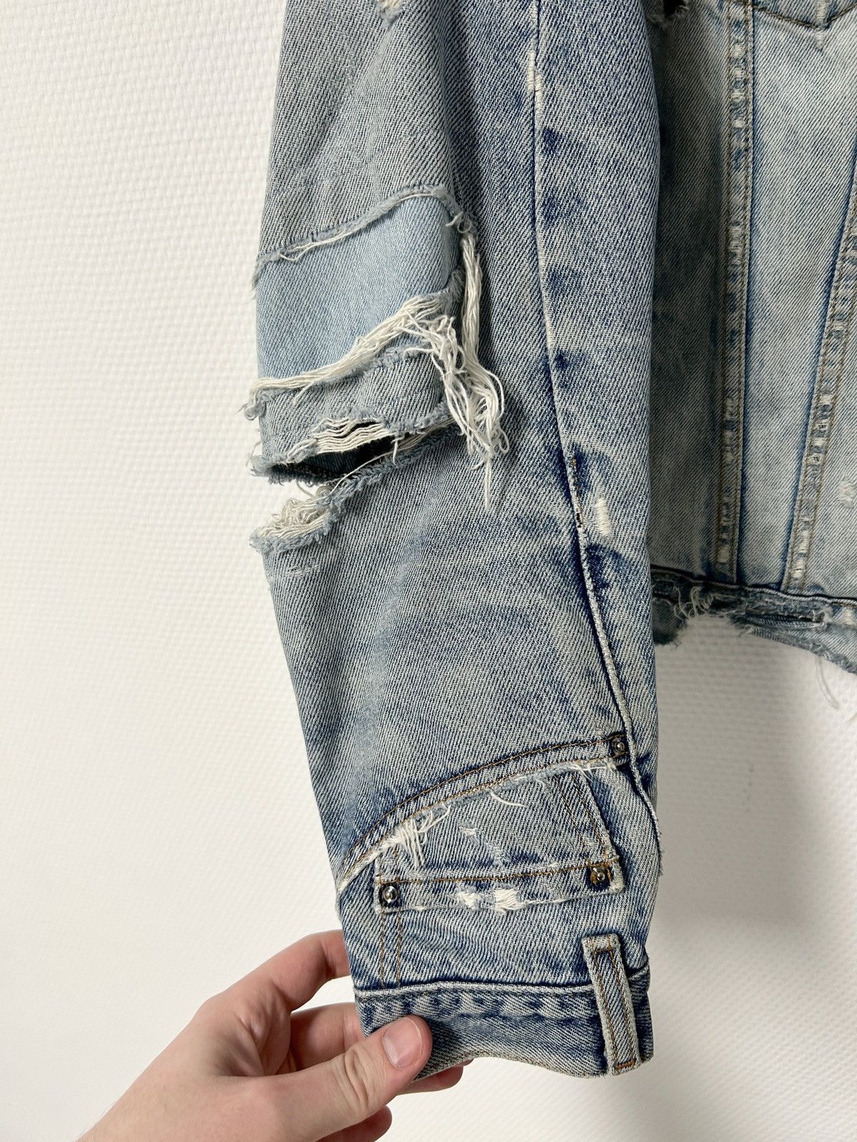 Amiri SS2018 Deconstructed Distressed Denim Jacket Size US S / EU 44-46 / 1 - 4 Thumbnail