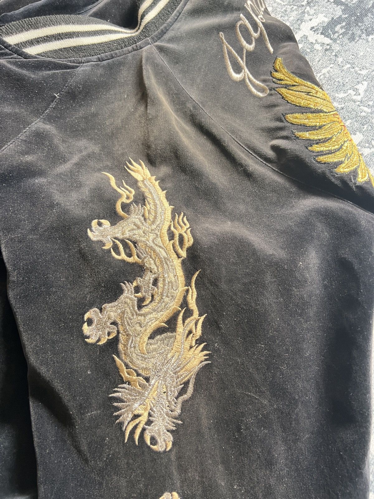 Dulcamara Japan Vtg Velvet Sukajan Japan Yokosuka Souvenir Jacket Size US XL / EU 56 / 4 - 19 Thumbnail