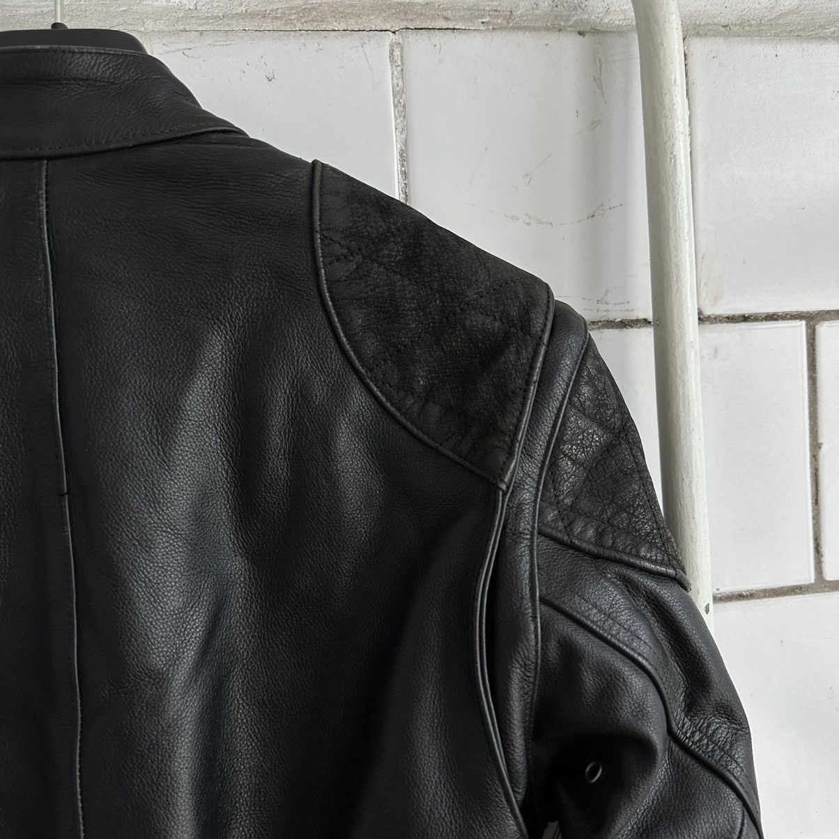 Vintage Vintage Moto Leather Jacket Tour Style USA 90s Y2K Size US XS / EU 42 / 0 - 8 Thumbnail