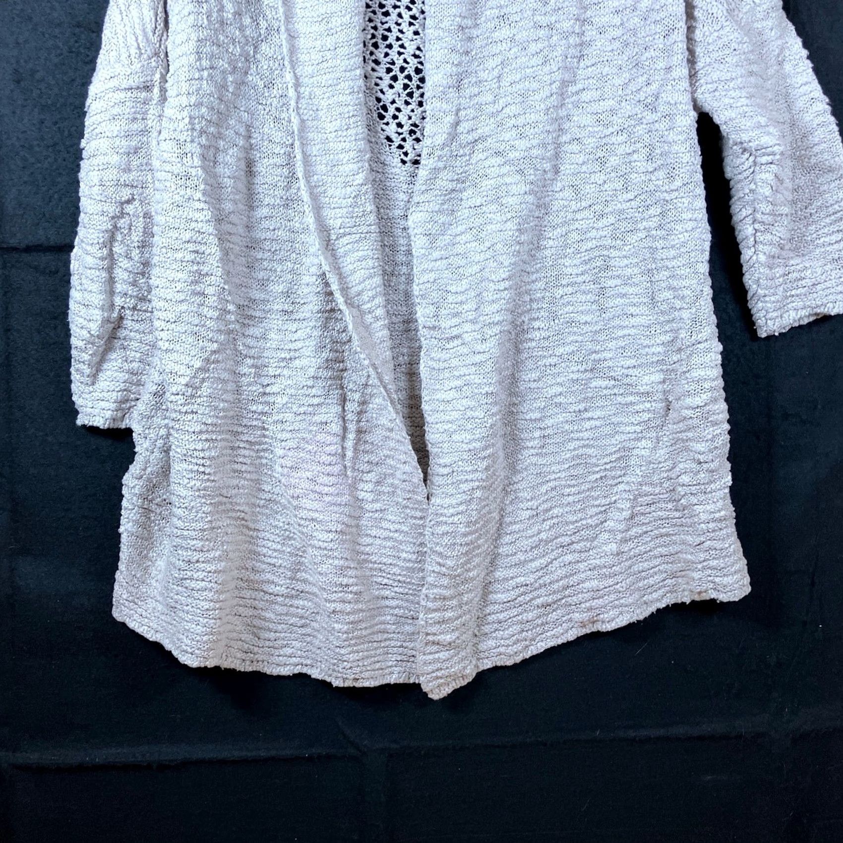 Prana prAna Womens Sweater Open-Knit Cardigan Tan 100% Cotton M/L Geometric Knit Casual Warmth Boho Vintage? Size M / US 6-8 / IT 42-44 - 5 Thumbnail