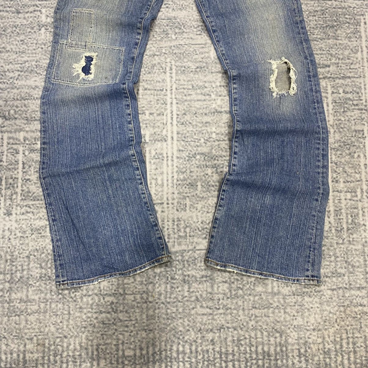 Japanese Brand × Vintage Flared🔥 Lucky Patchwork Washed Bootcut Jeans Hysteric 90s Size US 34 / EU 50 - 3 Thumbnail