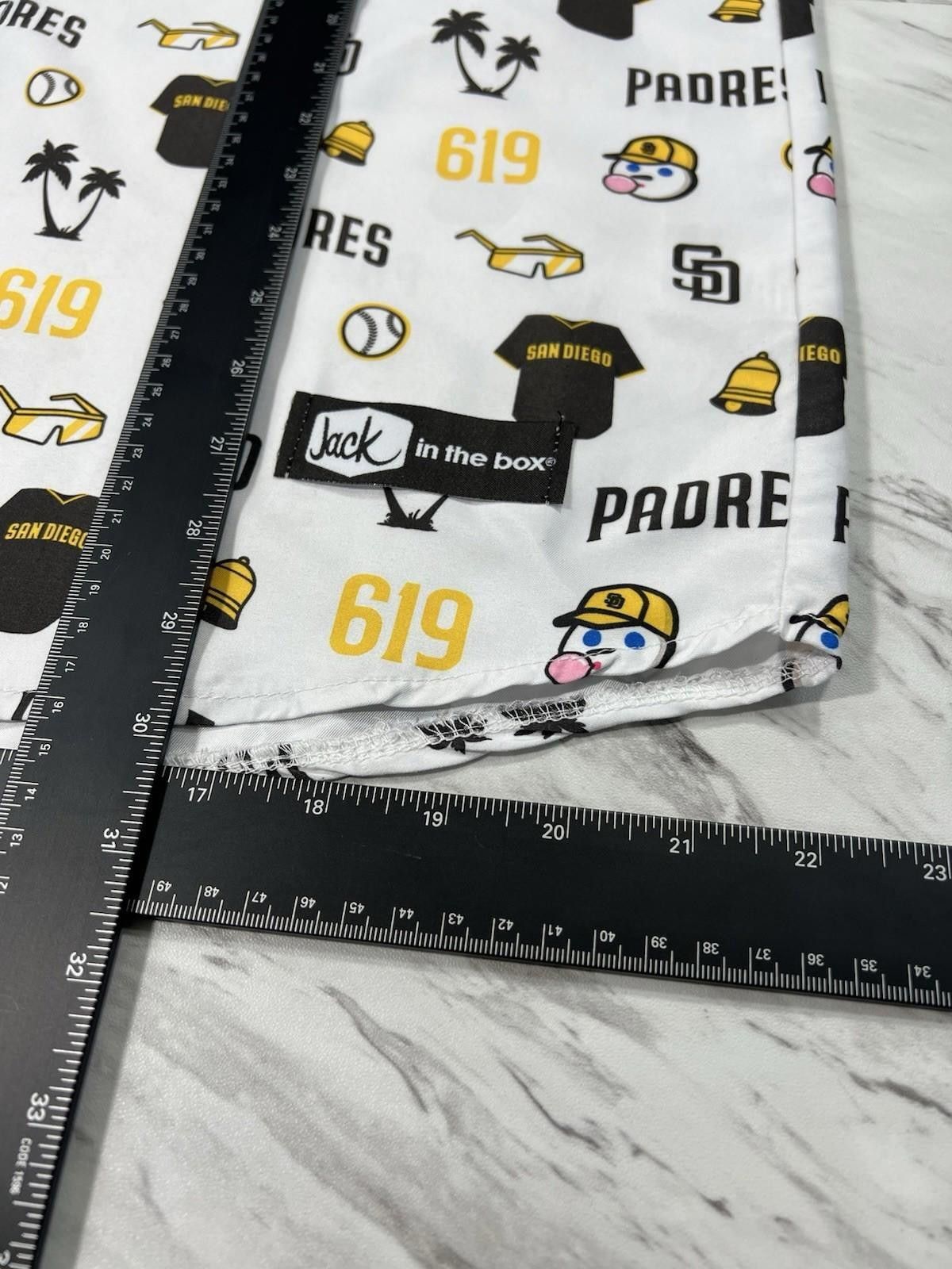 Other San Diego Padres 619 All Over Print Button Jack in the box#8 Size ONE SIZE - 2 Thumbnail