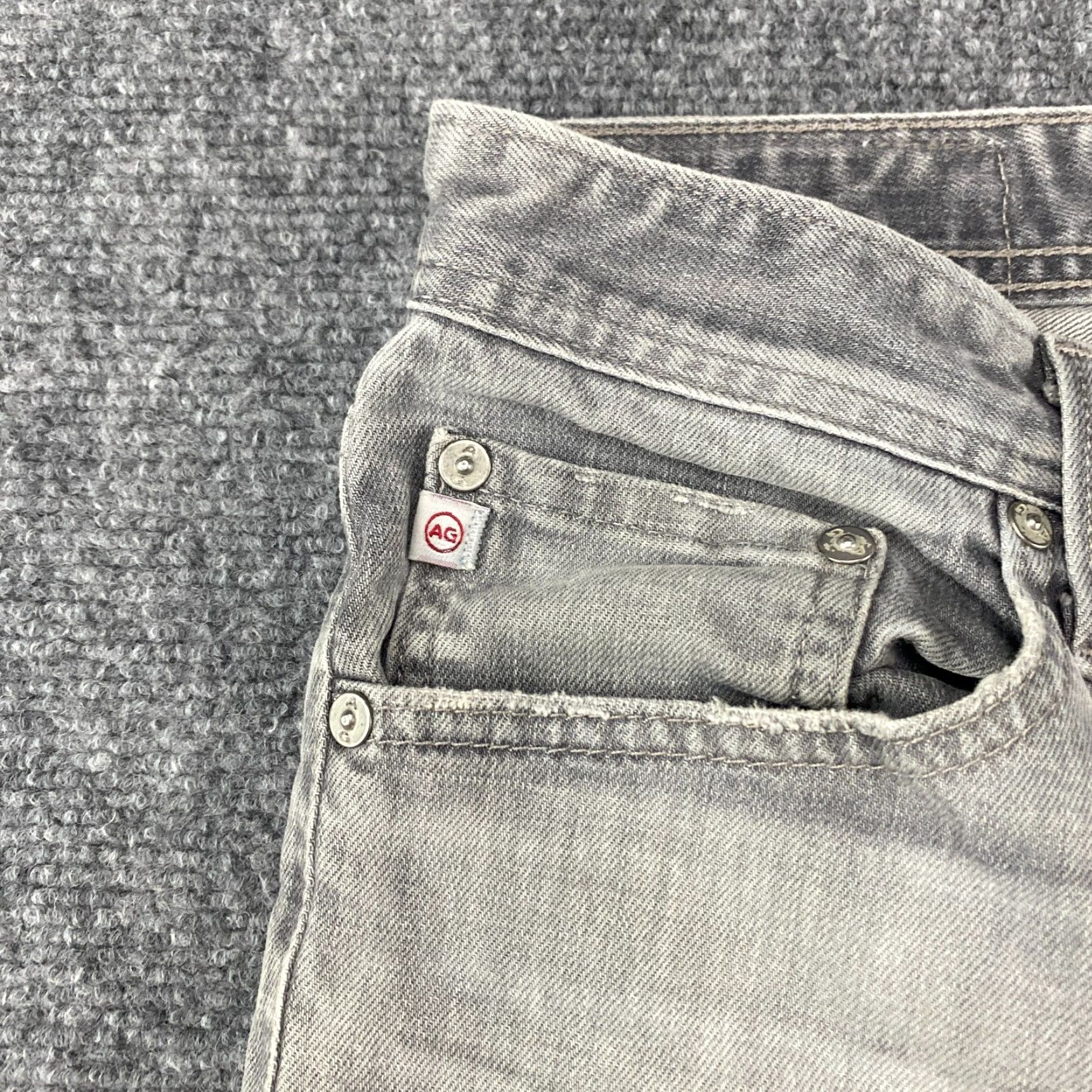 Denime AG Adriano Goldschmeid The Graduate Jeans Mens 32 Gray AG-ED Denim Size US 32 / EU 48 - 3 Thumbnail