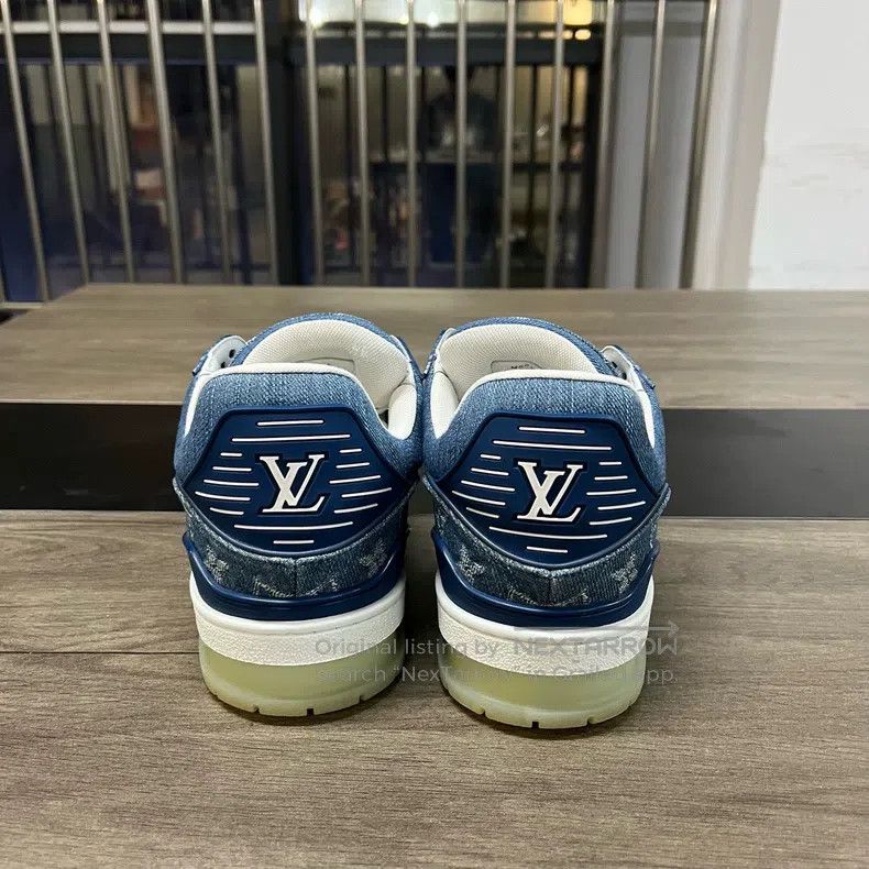 Louis Vuitton Trainer Blue Jeans shoes