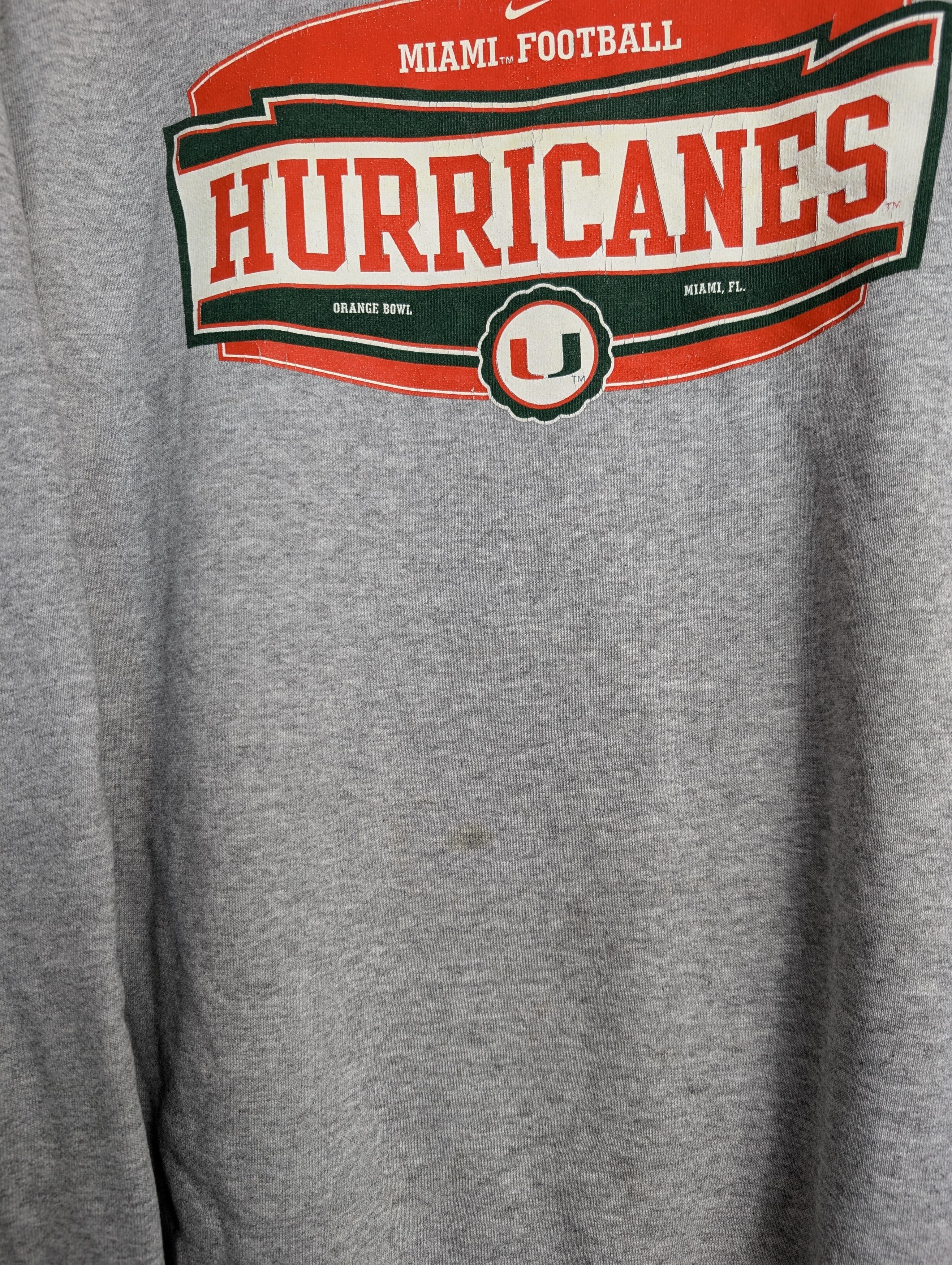 Nike Vintage Nike Miami Hurricanes Sweatshirt Boxy Grey Y2K XL Size US XL / EU 56 / 4 - 6 Thumbnail