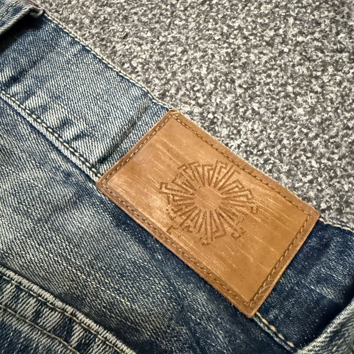 If Six Was Nine Flared 90s Rare Japanese Snake Tornado Mart Whisker Jeans Size US 32 / EU 48 - 12 Thumbnail