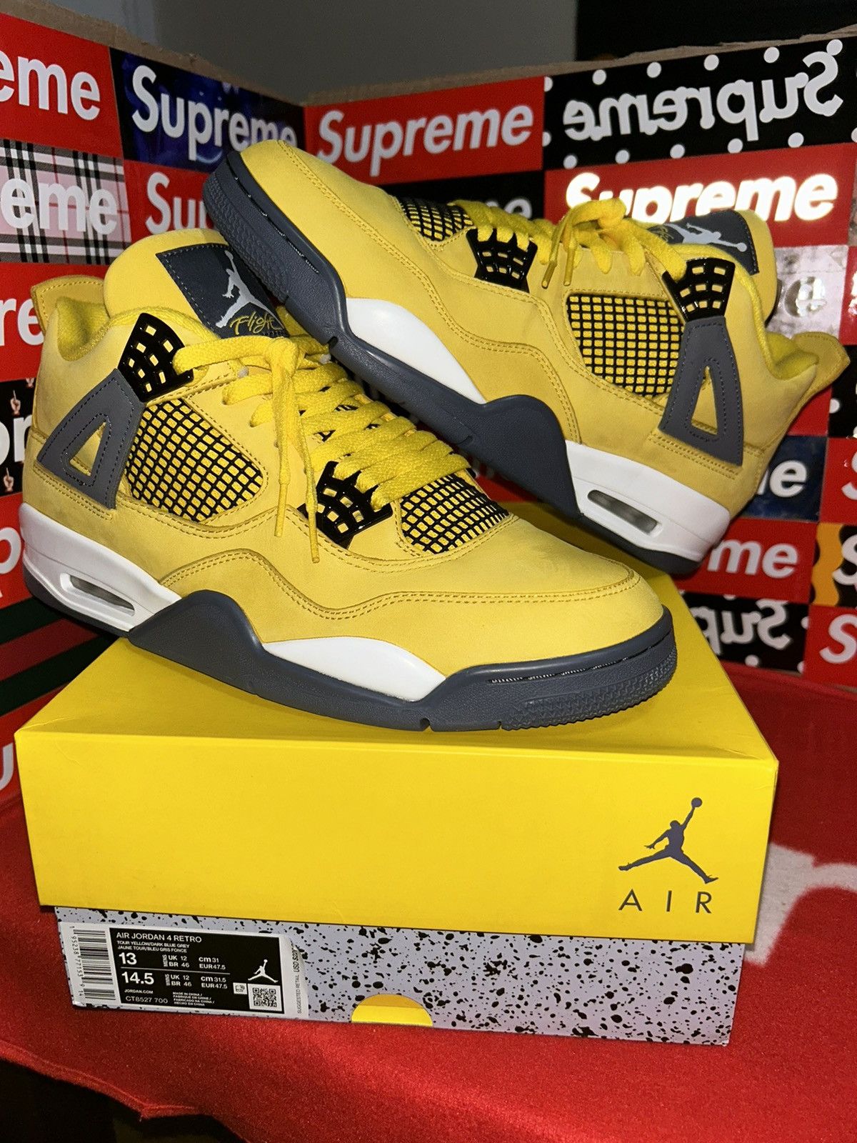 Jordan Brand Jordan 4 Retro Lightning (2021) CT8527-700 size 13 Size US 13 / EU 46 - 1 Thumbnail