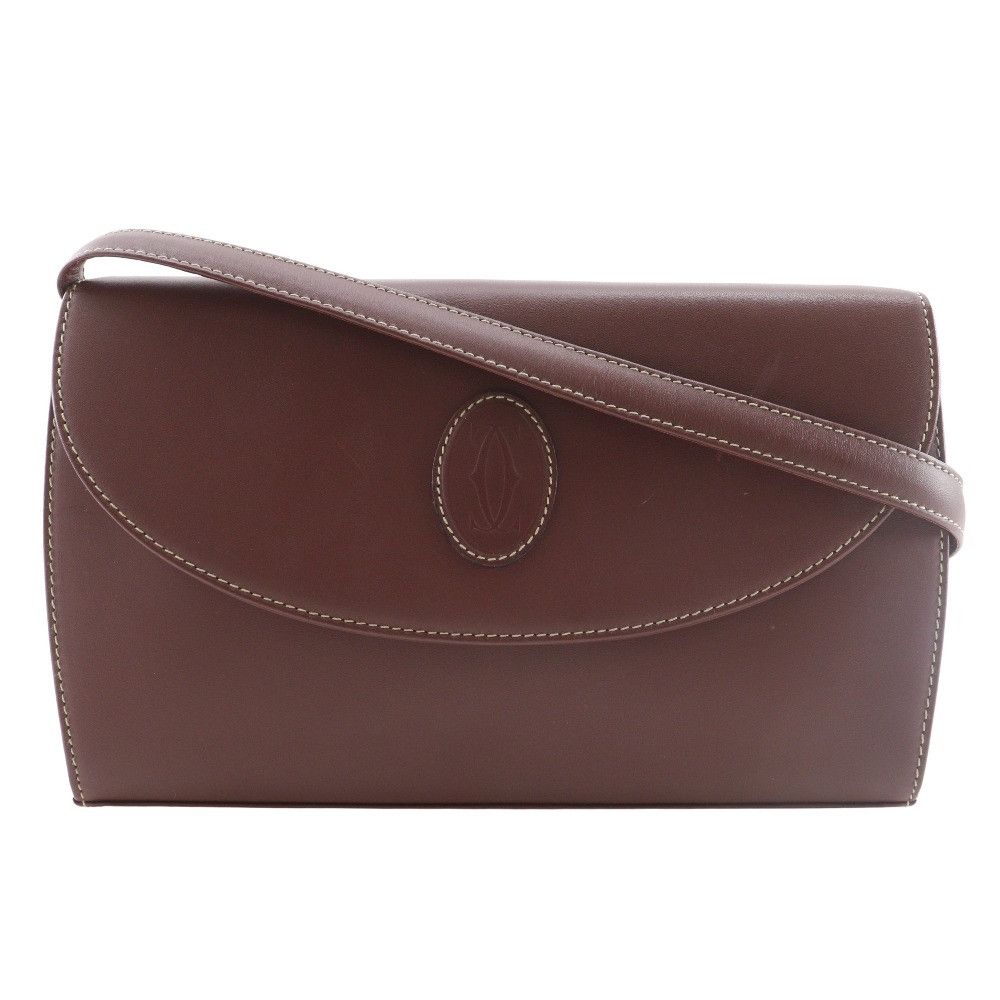 Cartier Cartier Cartier Must Line Calf 2way Shoulder Bag Leather Shoulder Bag DUTY FREE for USA Size ONE SIZE - 1 Thumbnail