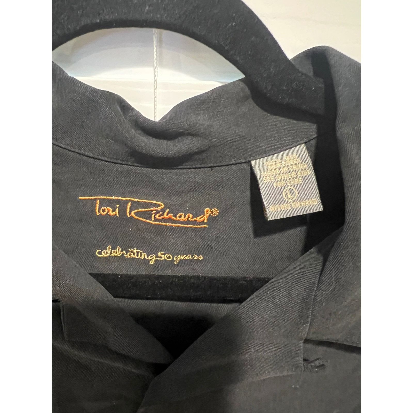 Tori Richard Tori Richard Silk Blend Shirt 50 Year Mens L Black Martini E Size US L / EU 52-54 / 3 - 3 Thumbnail