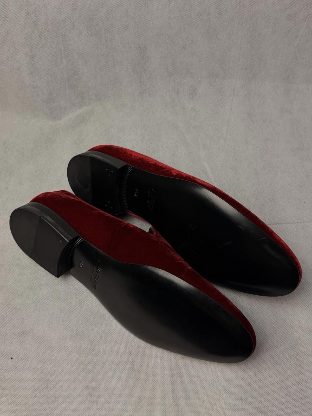 Versace Versace Medusa Head Velvet Loafers Red Gold SZ 44.5 US 11.5 Size US 11.5 / EU 44-45 - 7 Thumbnail