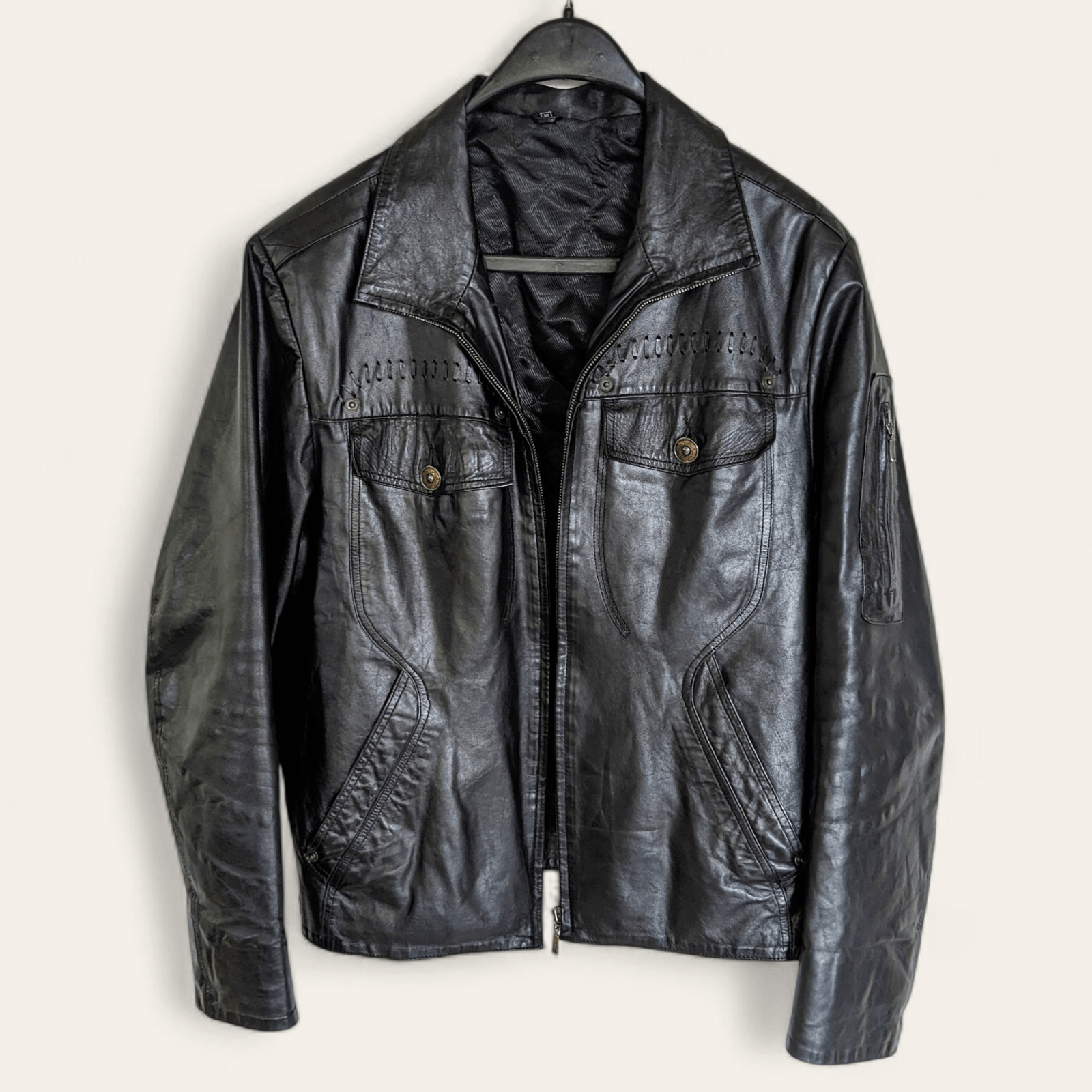 Other Dicano Black Leather Jacket – Size M Size US M / EU 48-50 / 2 - 2 Thumbnail