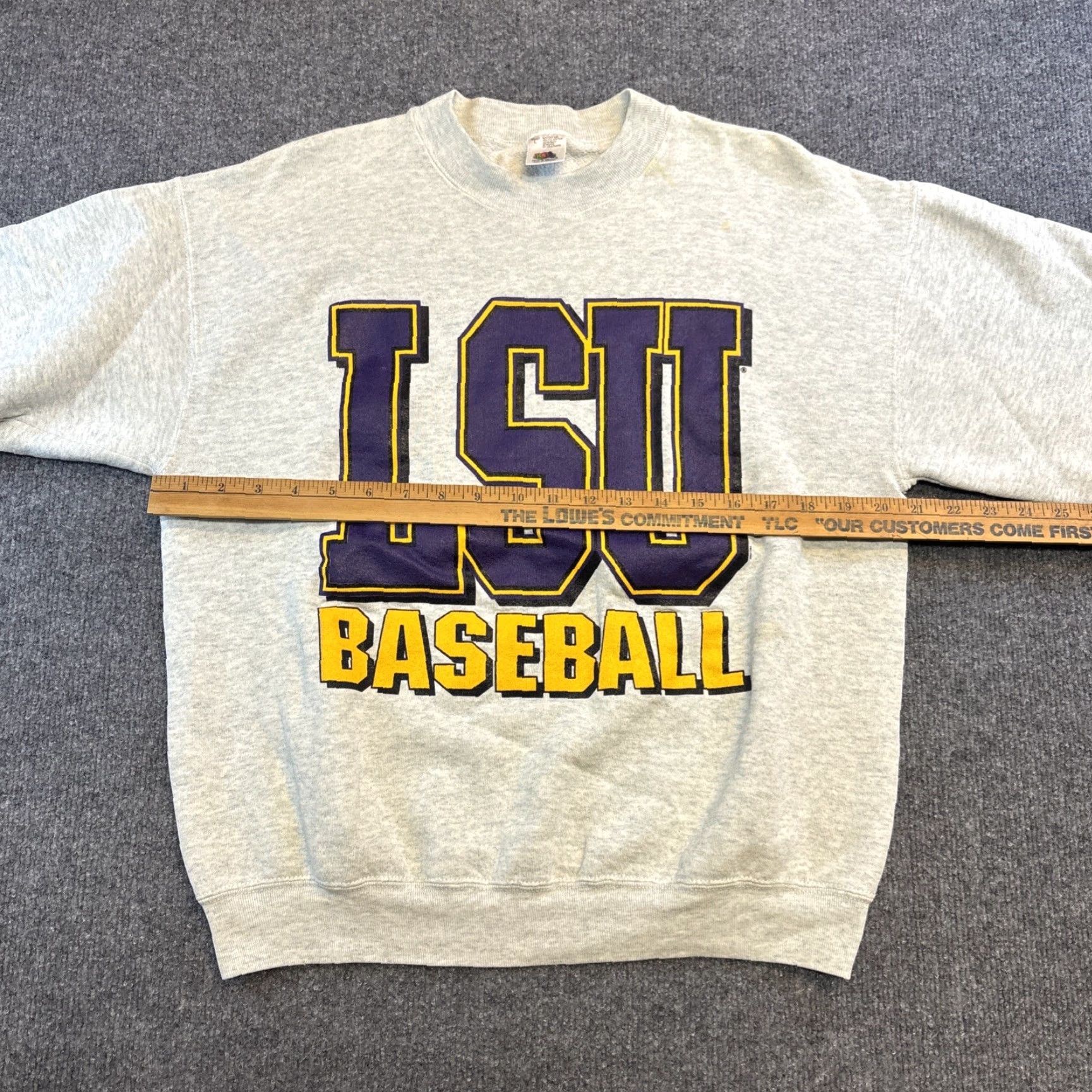 Fruit Of The Loom VINTAGE Fruit Of The Loom LSU Louisiana Baseball Crewneck Adult Large Gray Y2K Size US L / EU 52-54 / 3 - 4 Thumbnail