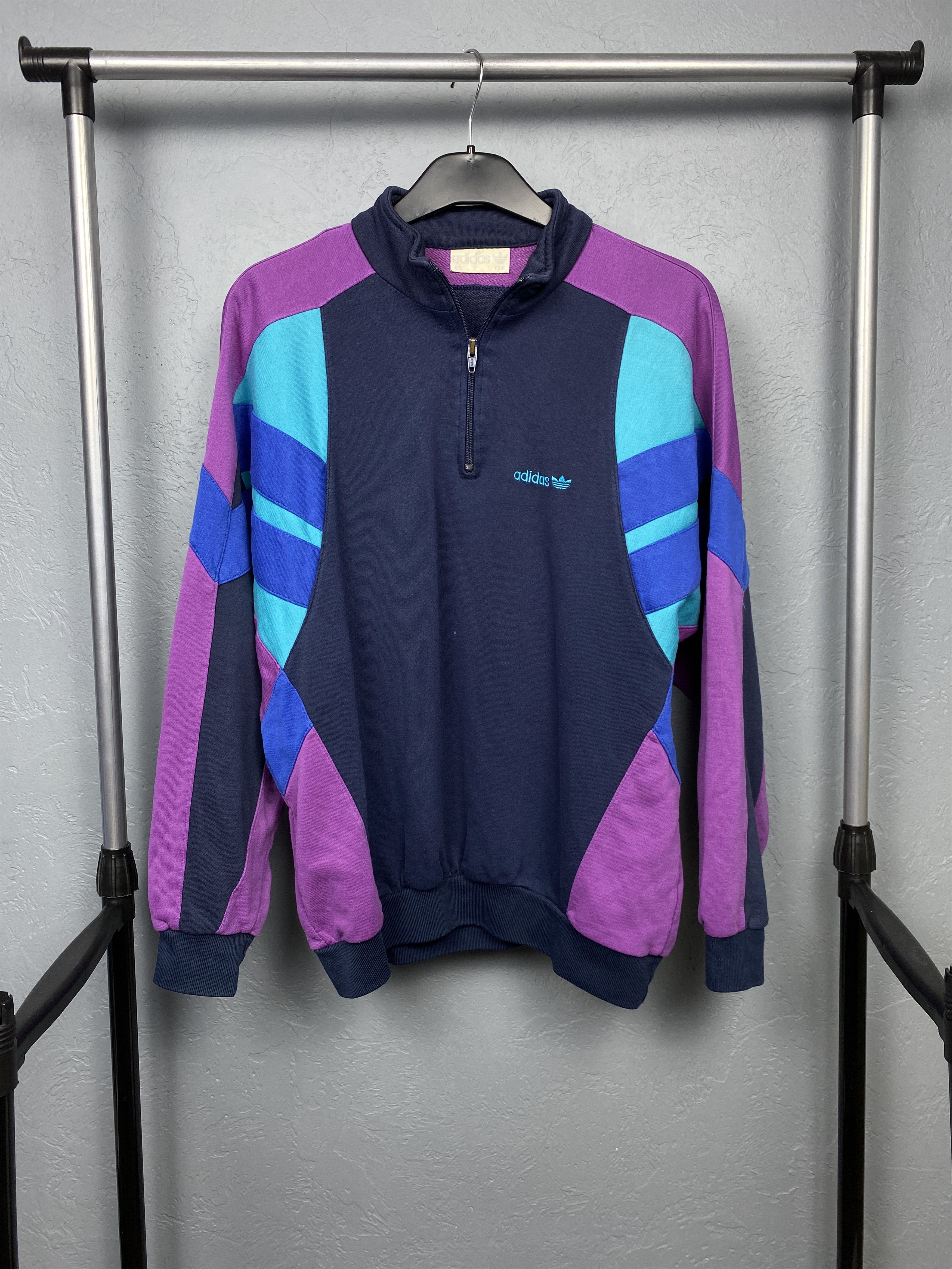 Adidas Adidas Vintage Mens 1\4 Zip Sweatshirt Size US S / EU 44-46 / 1 - 1 Thumbnail