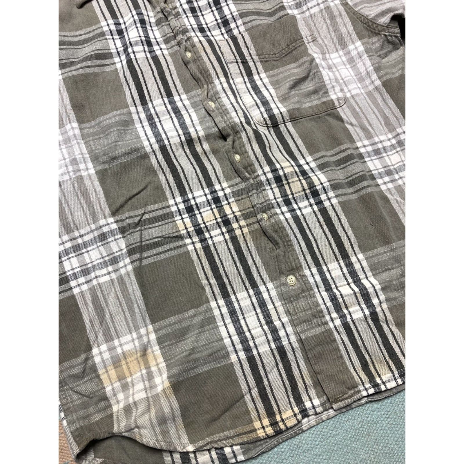Eddie Bauer VINTAGE Eddie Bauer flannel button shirt plaid check gray Men M Cotton Long Sleeve Medium Gray shirt Size US M / EU 48-50 / 2 - 2 Thumbnail