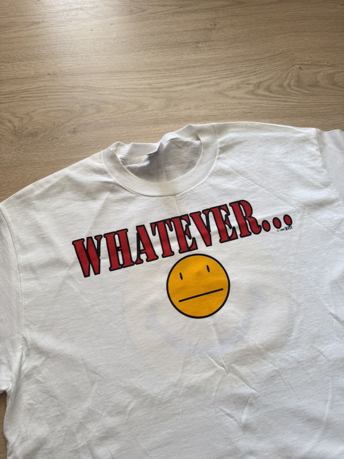 Vintage Vintage 90’s Delta Whatever Smile White T-Shirt Size US L / EU 52-54 / 3 - 2 Thumbnail