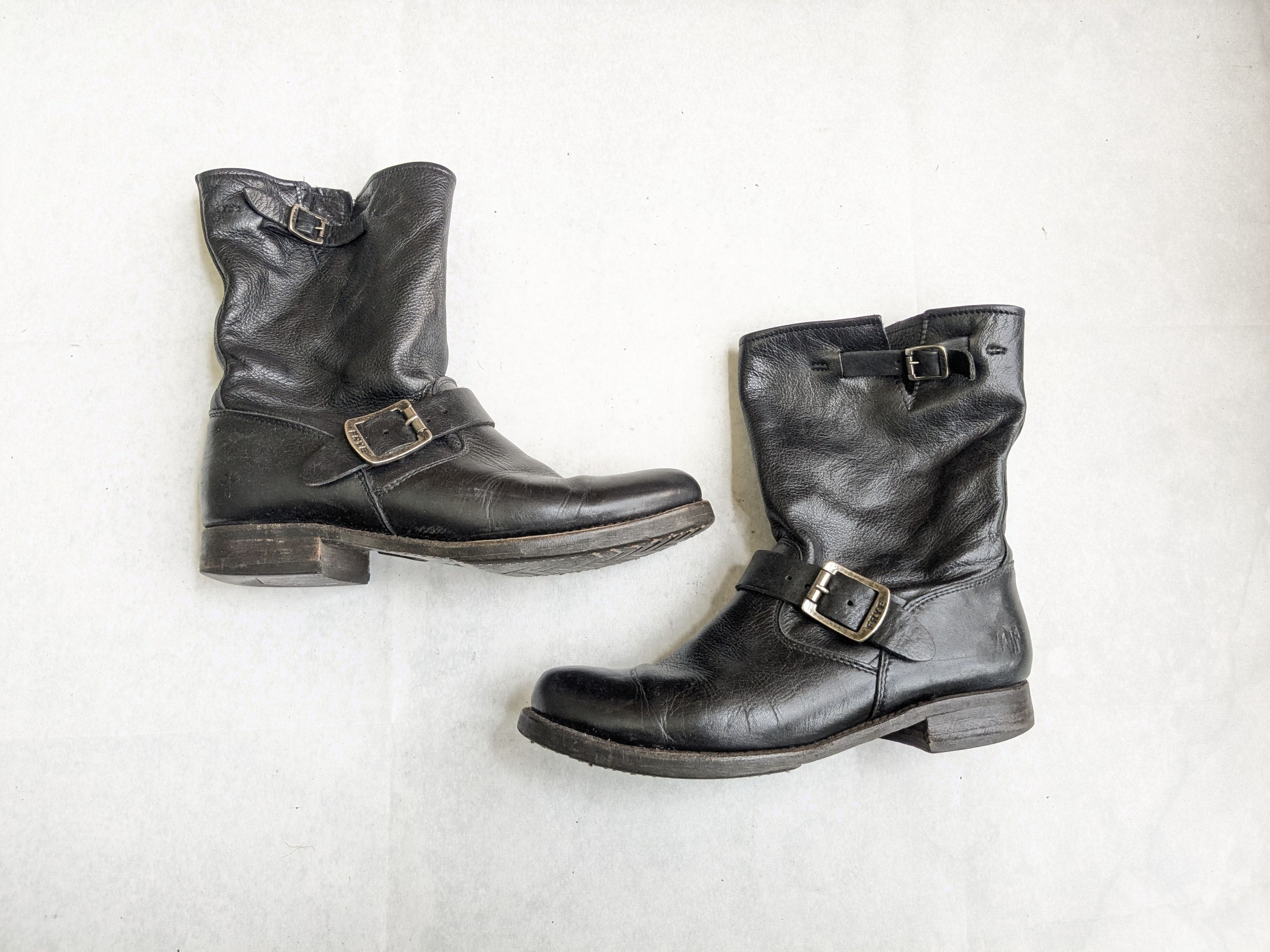 Frye Frye Engineer Boots Black Leather 7.5 Motorcycle Biker Size US 7.5 / EU 40-41 - 1 Thumbnail