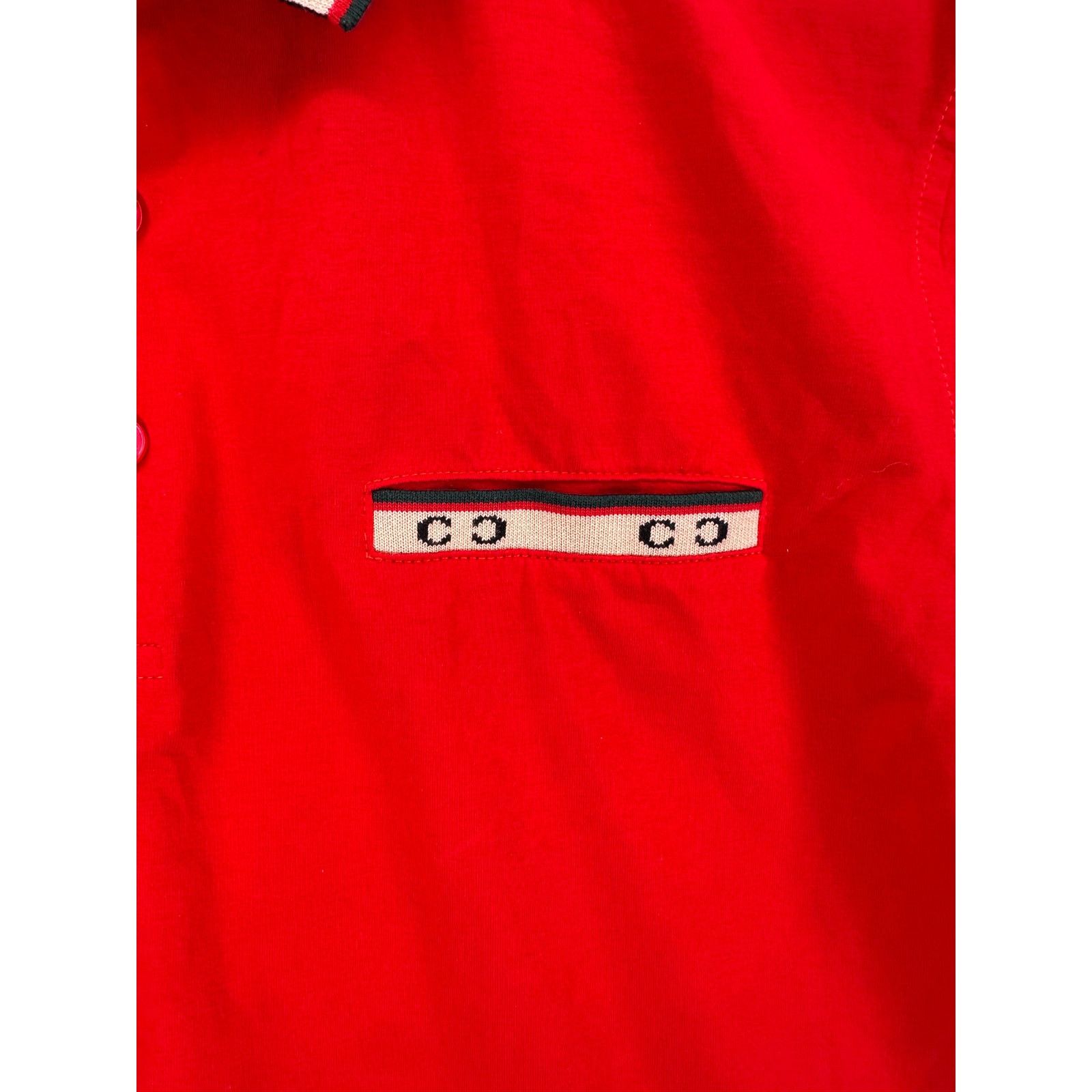 & Other Stories Pavini Red Polo With Brown CC Accents Size Medium Size US M / EU 48-50 / 2 - 9 Thumbnail