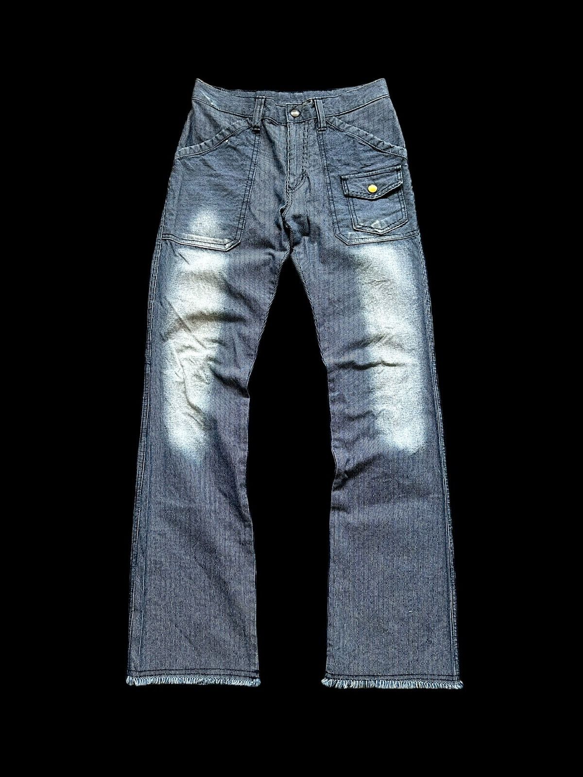 5351 POUR LES HOMMES 00's ABAHOUSE wabash striped denim jeans Size US 28 / EU 44 - 1 Thumbnail