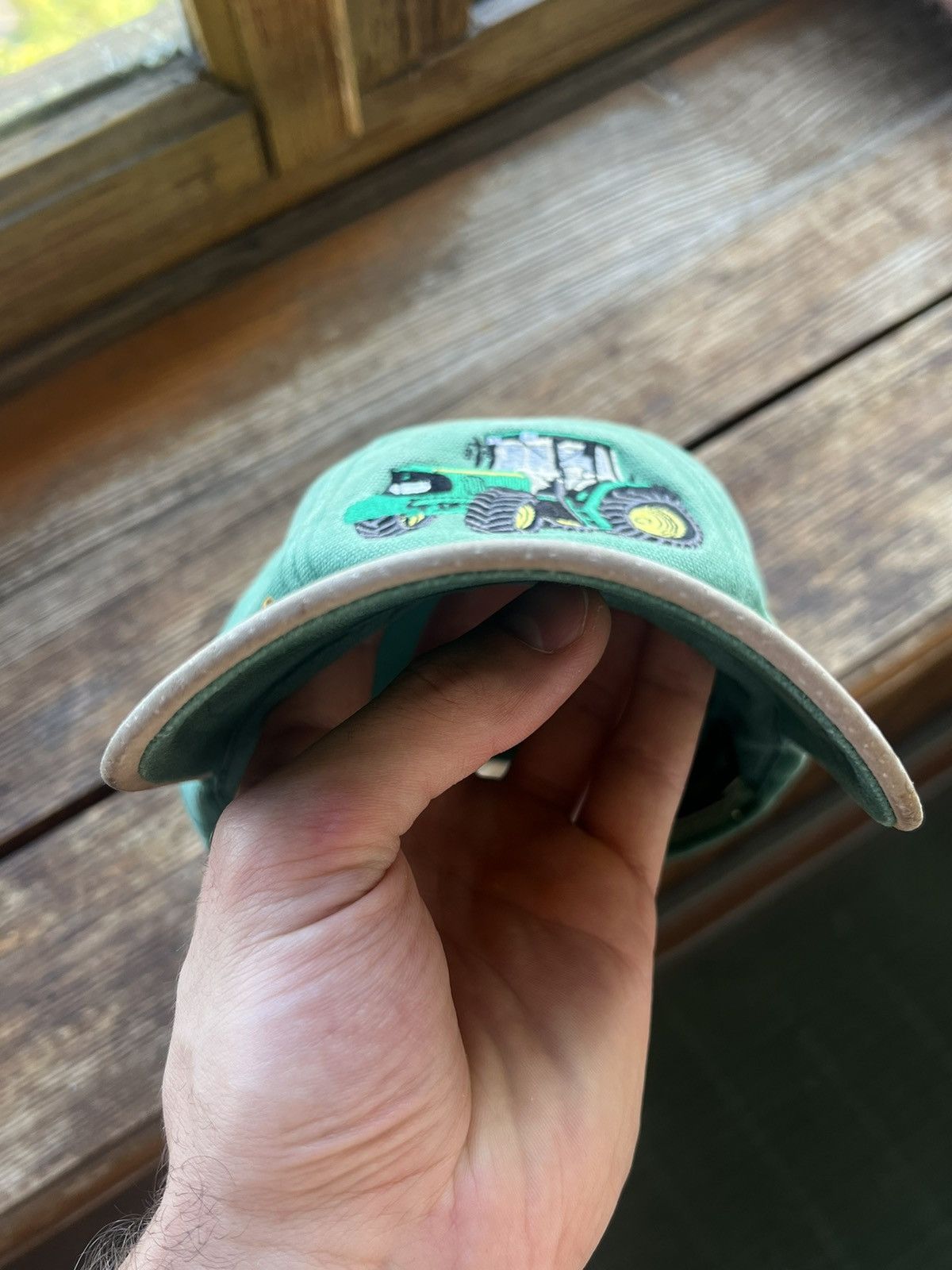John Deere × Vintage Vintage John Deere Patch Trucker Hat Y2k Cap Size ONE SIZE - 14 Thumbnail