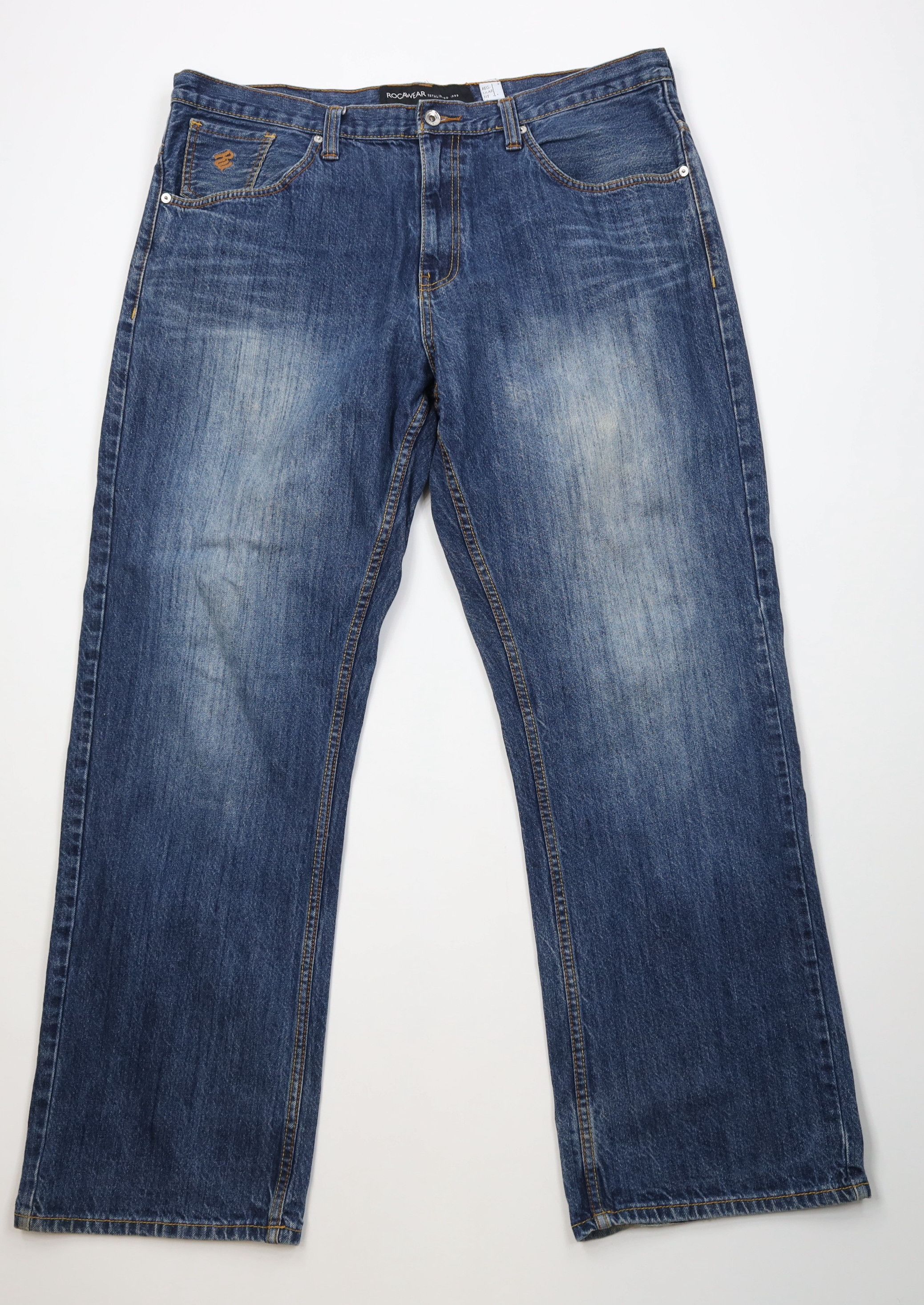 Rocawear Vintage 90s Y2K Rocawear Baggy Fit Wide Leg Denim Jeans Blue Size US 40 / EU 56 - 1 Thumbnail