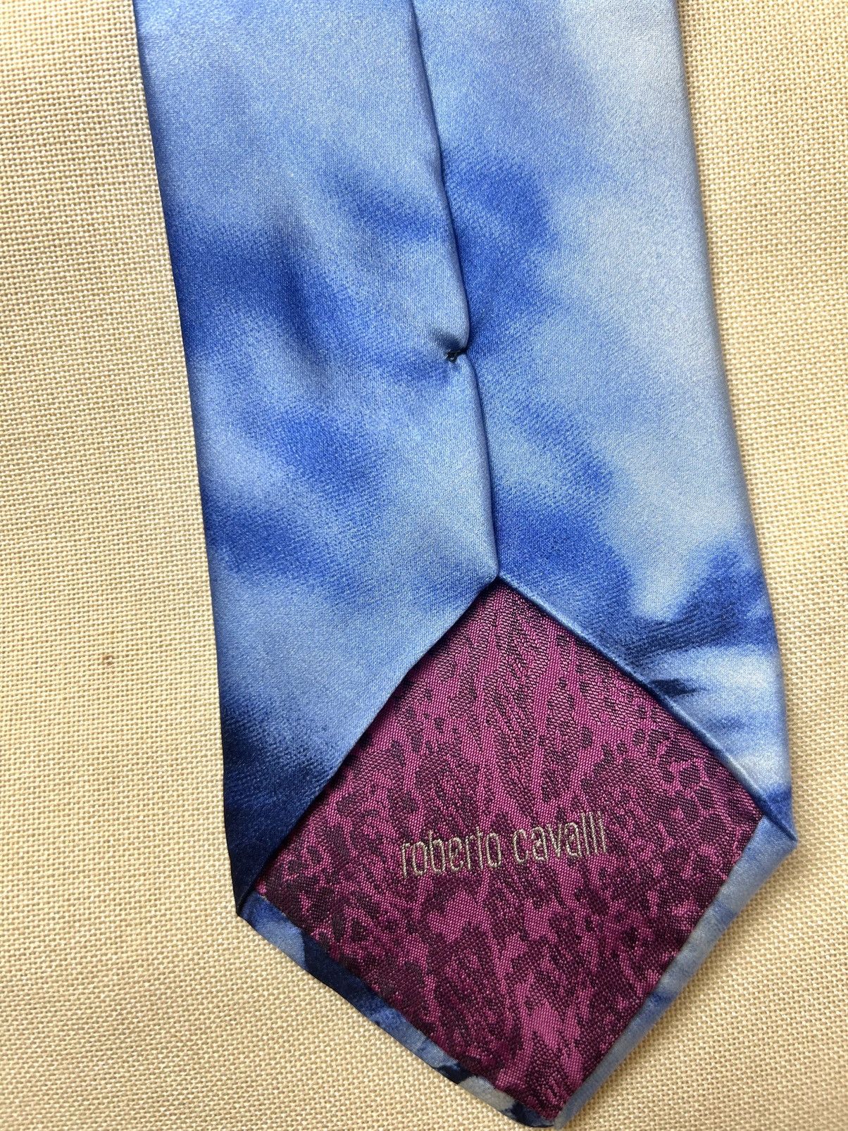 Roberto Cavalli Roberto Cavalli blue floral abstract Silk Mens Tie Size ONE SIZE - 5 Thumbnail
