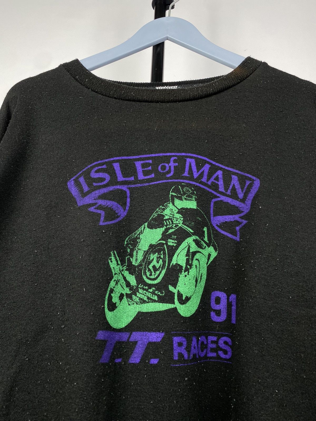 Vintage Vintage 90s Isle of Man TT Moto Racing Sweatshirt Size US L / EU 52-54 / 3 - 4 Thumbnail