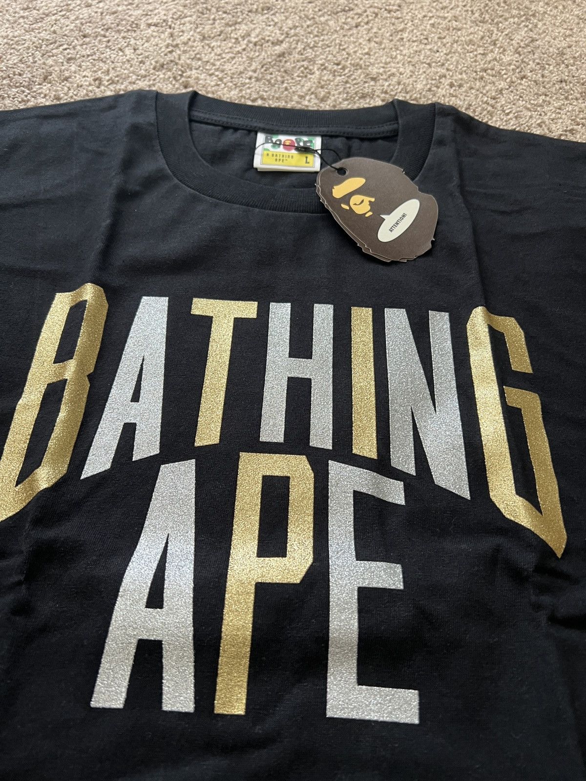 Bape Brand new A Bathing Ape NYC glitter layered line tshirt L Size US L / EU 52-54 / 3 - 5 Thumbnail