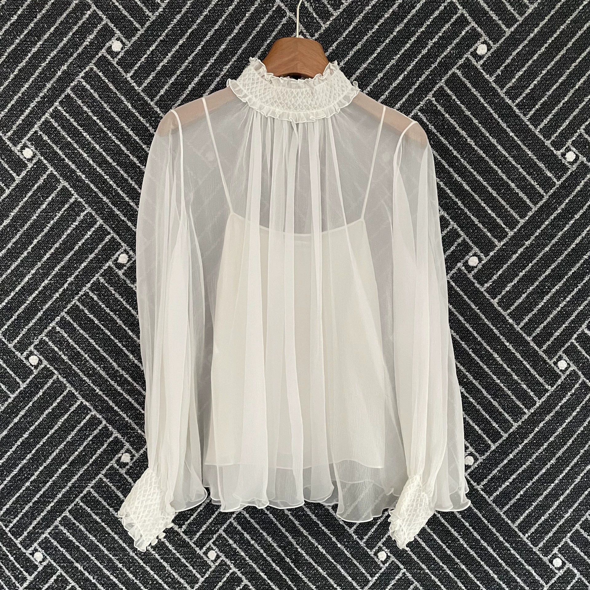 Dior Dior Princess Collar Silk Camisole Women's 34 Cream Size XXS / US 00 / IT 34 - 1 Thumbnail